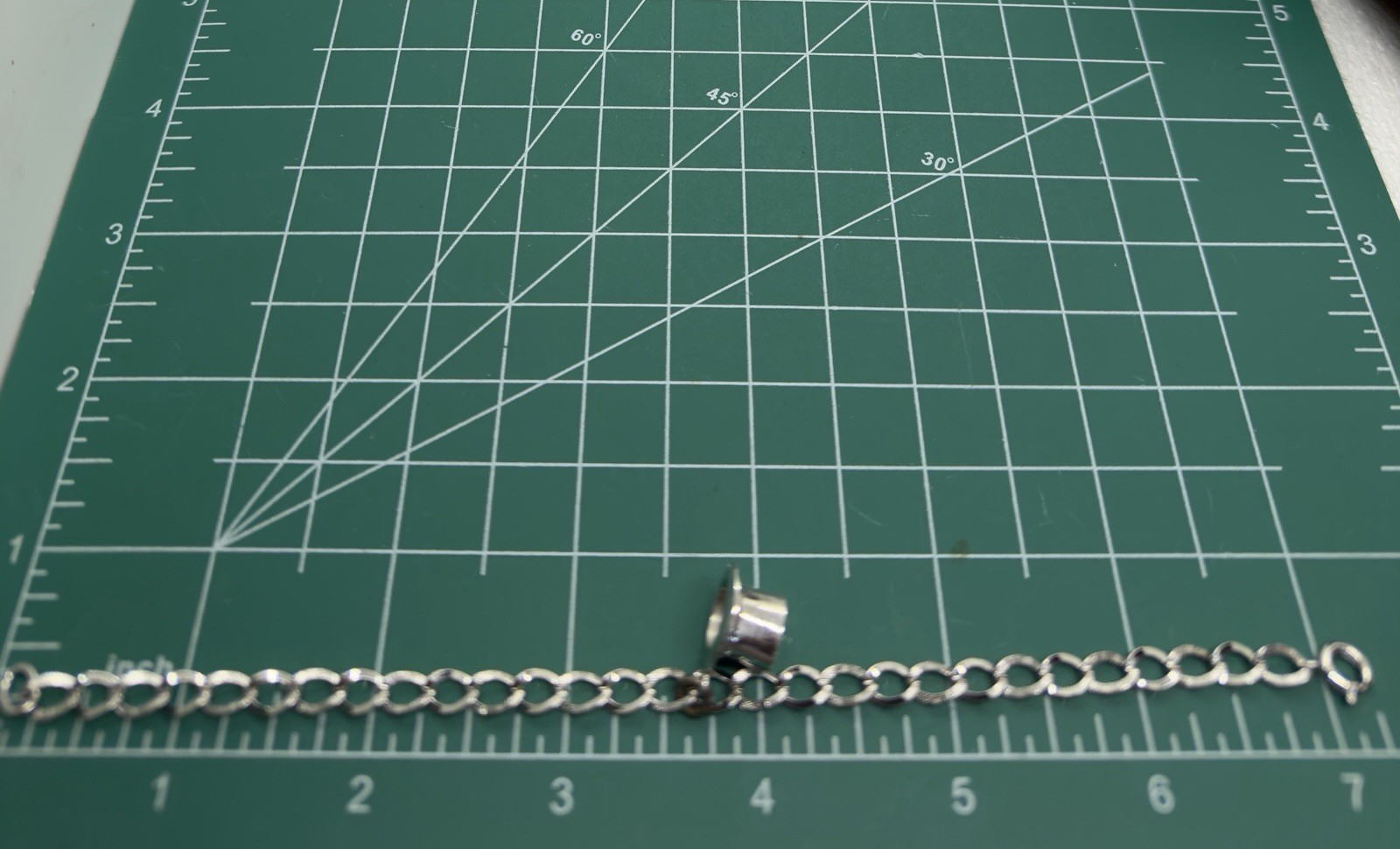Vintage Sterling Silver Top Hat Charm Bracelet 7″