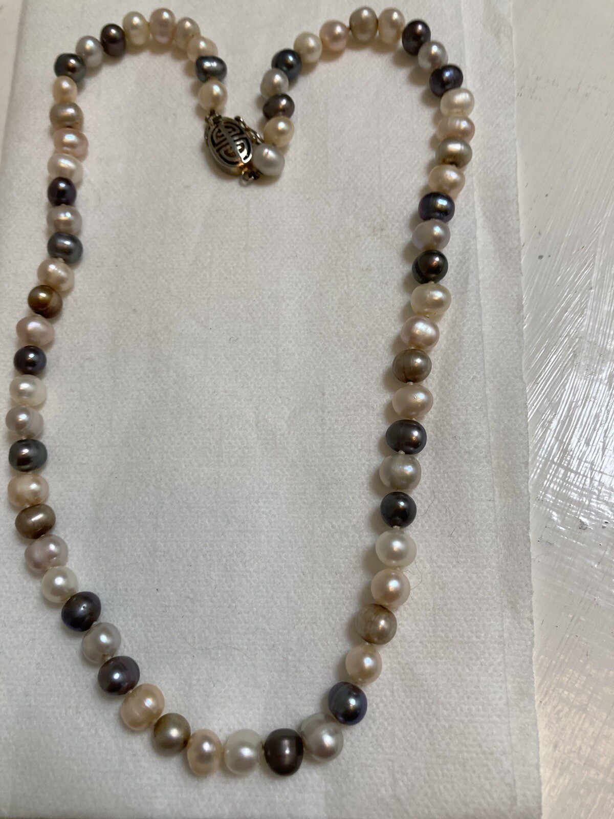 Every day essential Mixed Pearl Strand Necklace 17 inch