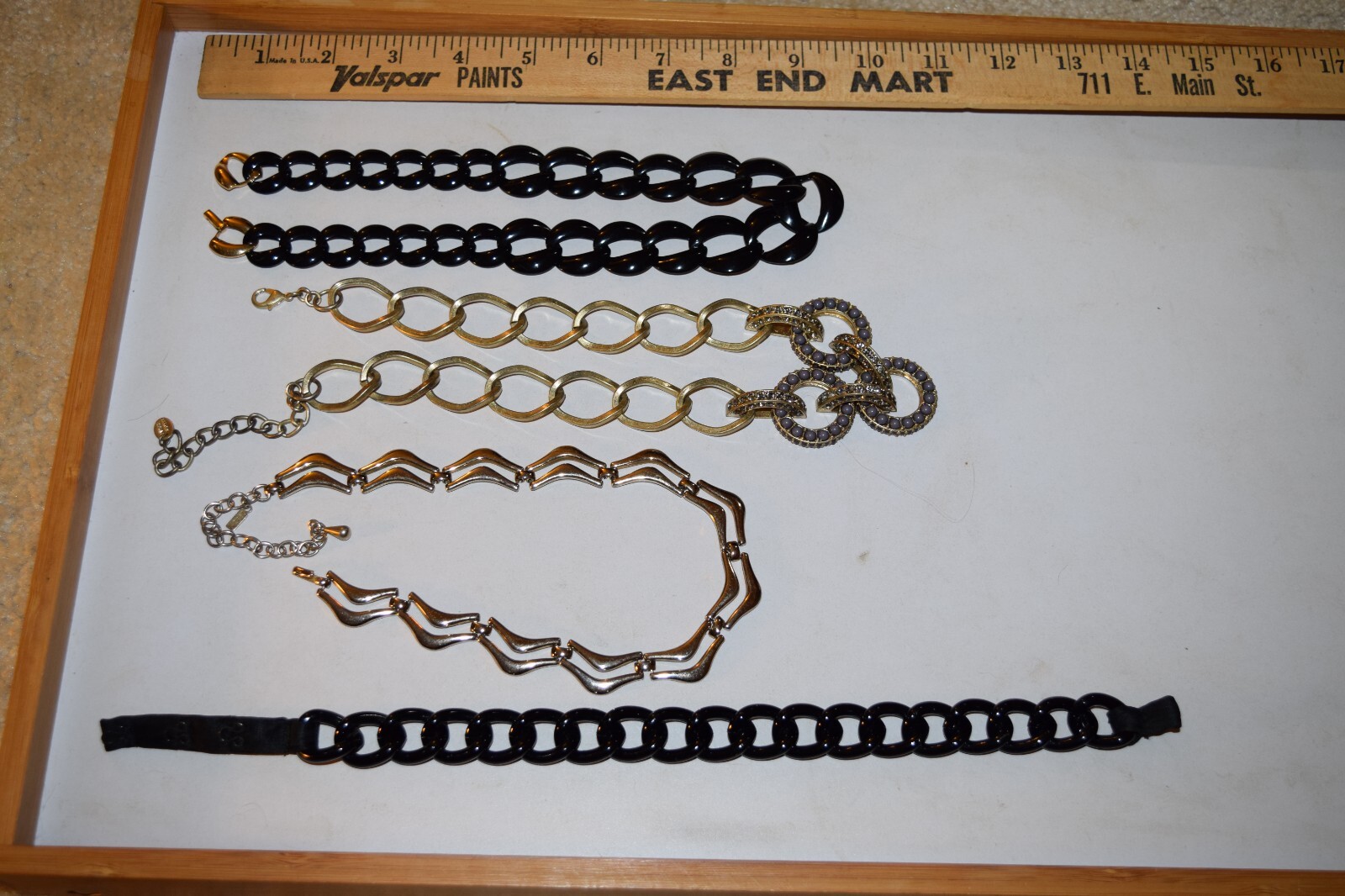 Vintage to now lot of 4-1 Danielle Stevens-1 Monet-1 Napier chain necklaces