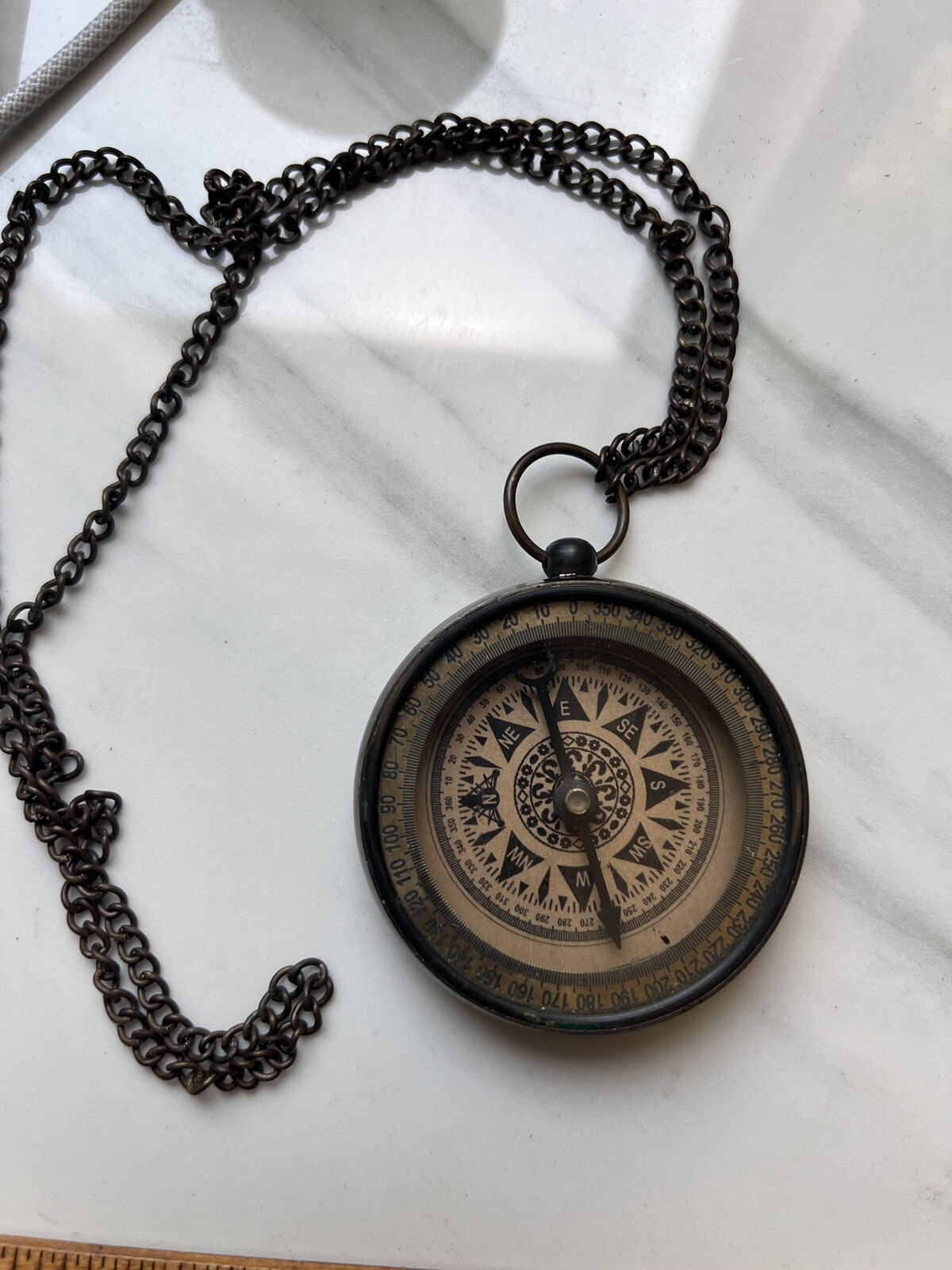 Henry Hughes London 1941 Compass Necklace -VR