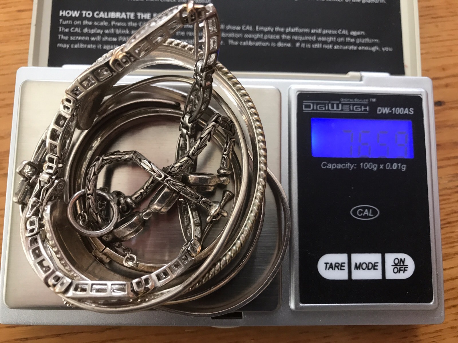 Ready To Use 7 Nice Pre-owned sterling bracelets. Approximately 76 Grams Total