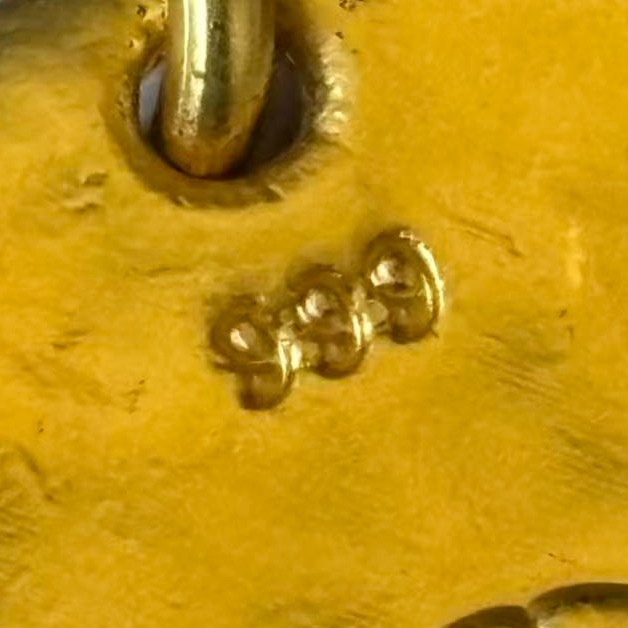 Tibet Amulet Pendant Gold-plated (NOT SURE) mark ‘999’, Braided Rope Adjustable