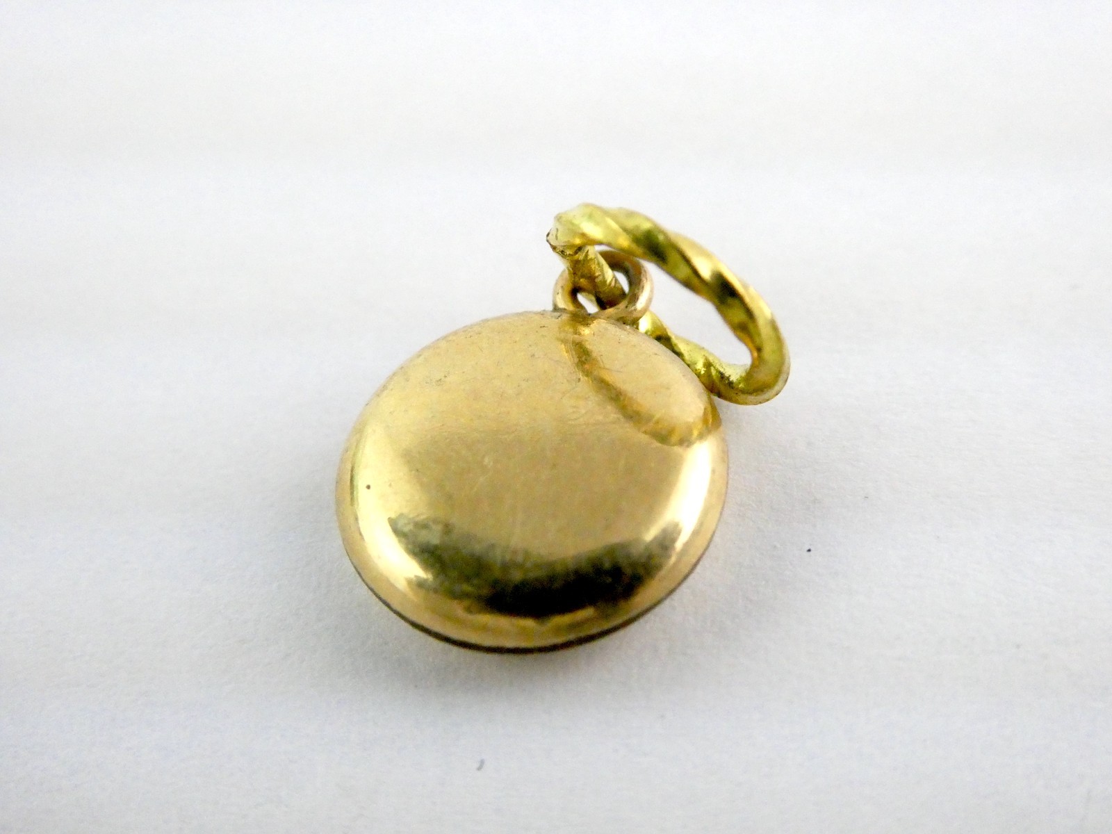 Vintage Unmarked Etched Gold Fill Floral Charm Pendant 1.6g .75 Inch Length