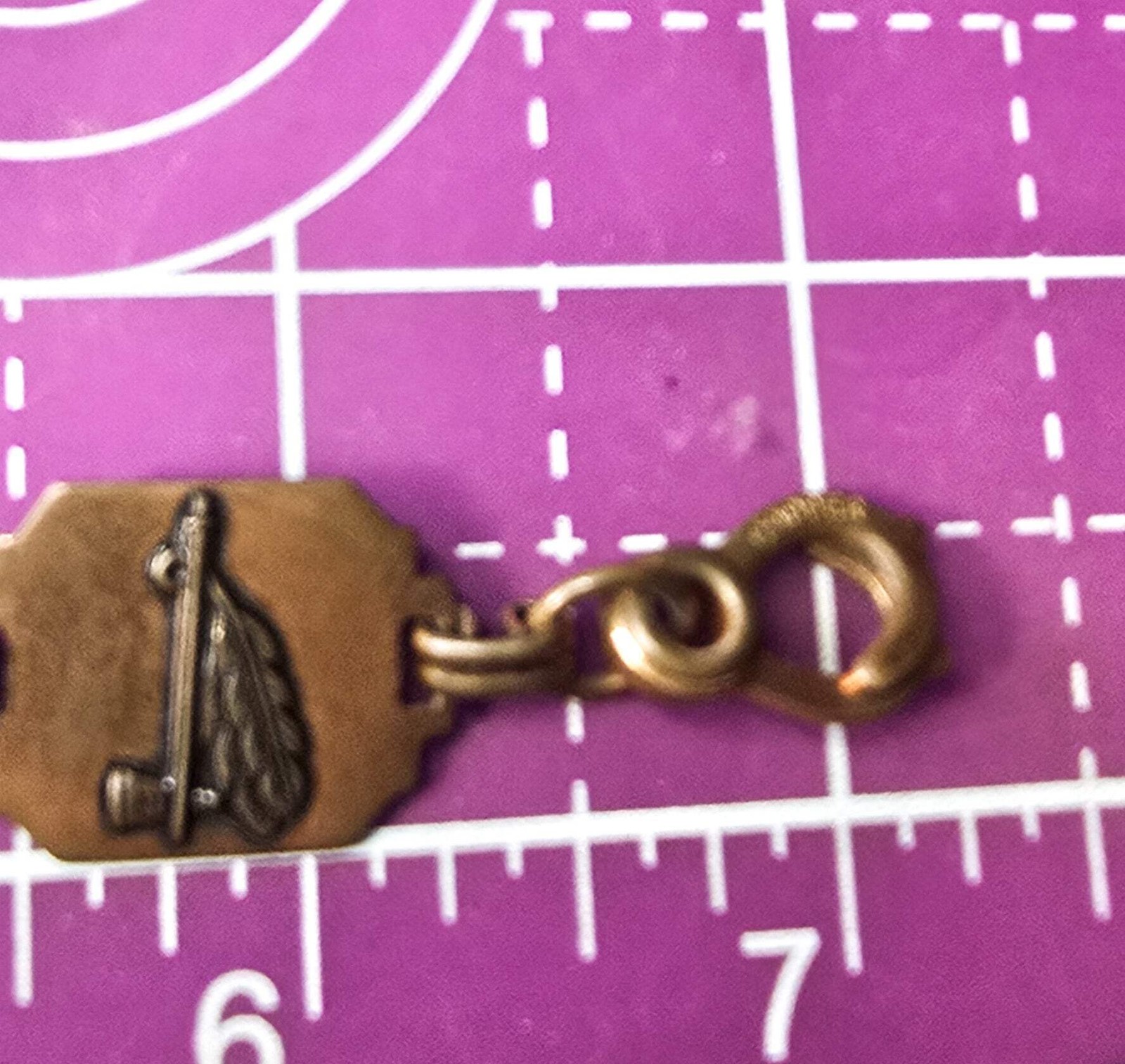 Modernist copper vintage Southwestern Native bracelet sister clasp 7 inches