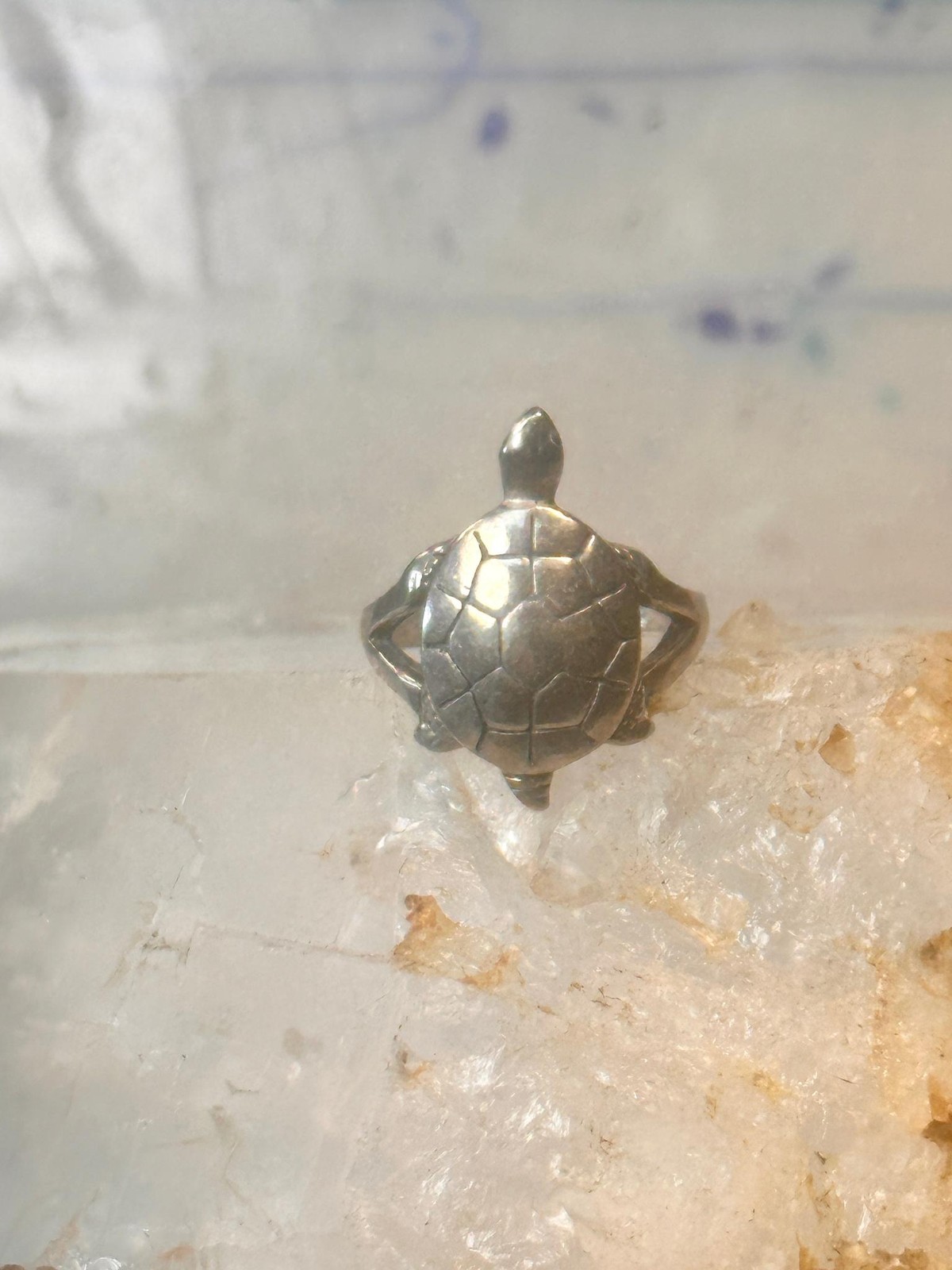Vintage turtle ring size 6.5 Sterling silver women girls