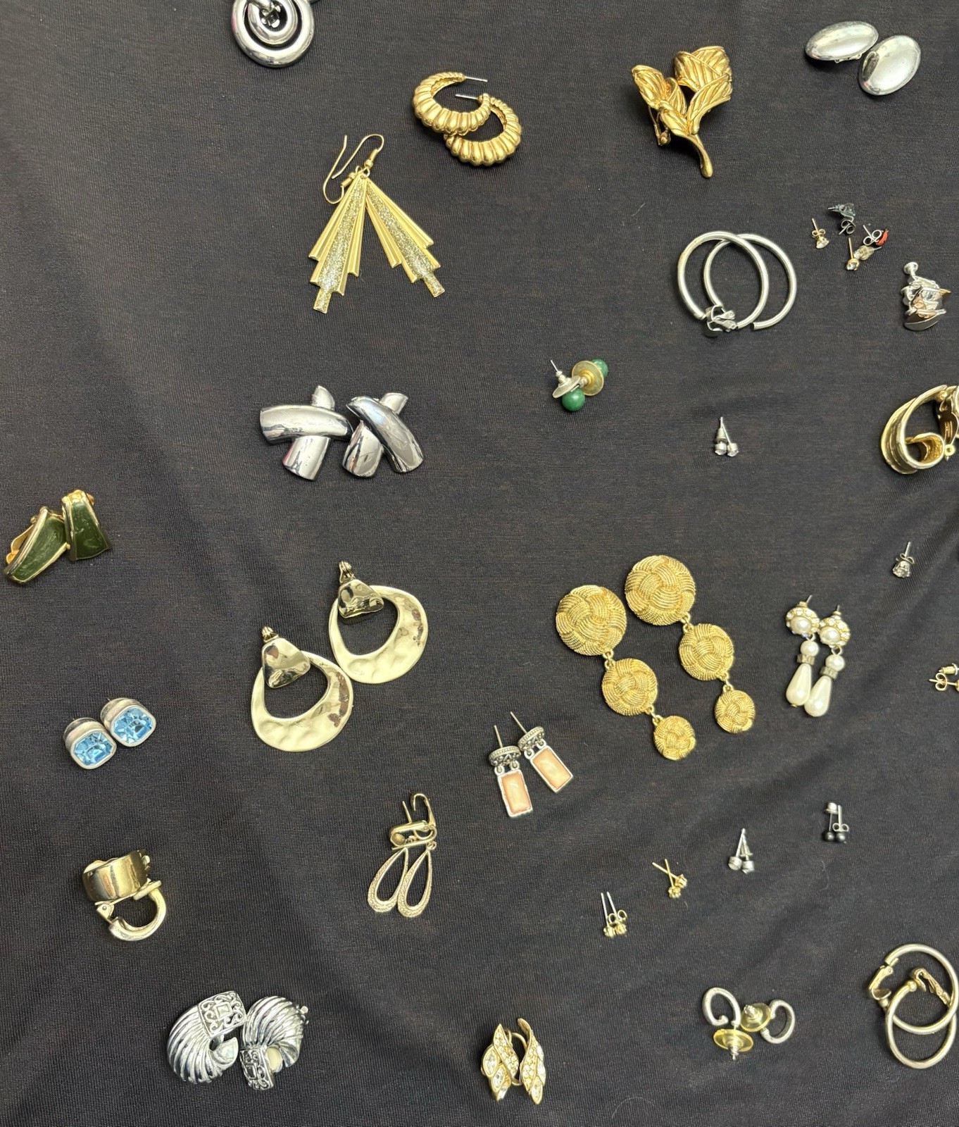 Vintage Mixed Lot Earrings 60s-80s theme costume jewelry