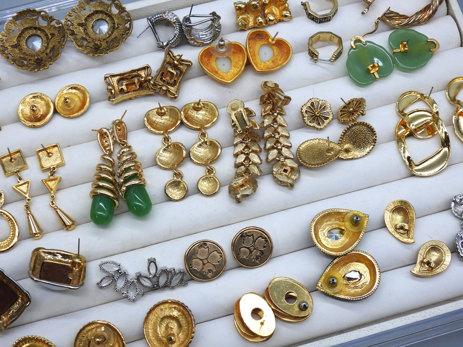 Vintage Now Lot Chunky Statement Earrings Dangle 80’s Costume Enamel Post