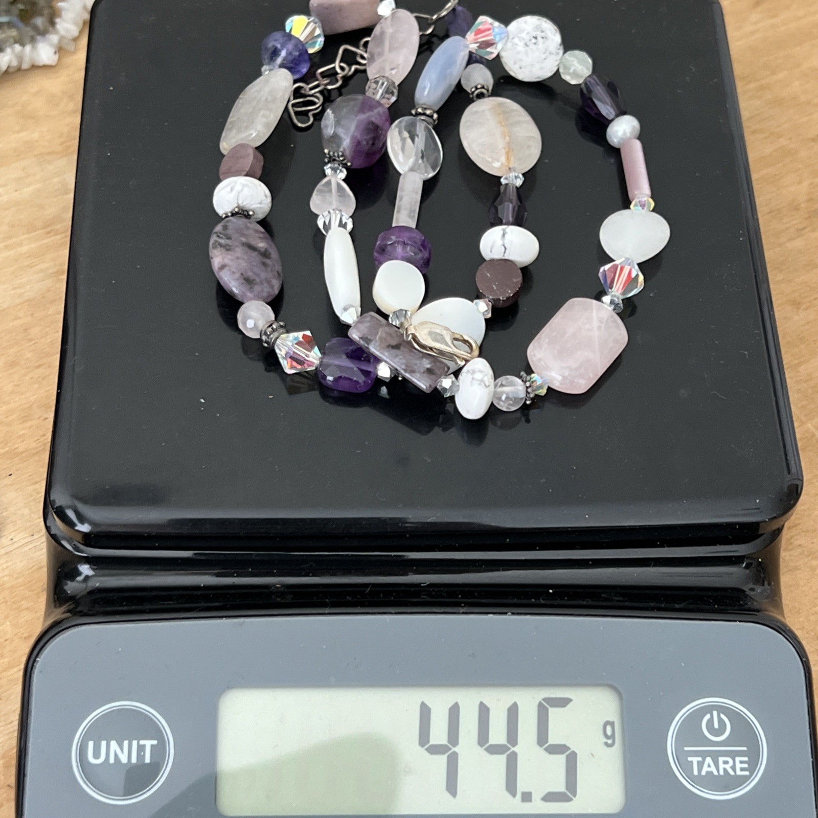 Chunky Southwestern Gemstone Crystal Necklace ~ 925 Sterling Silver ~ 20” ~ 44g