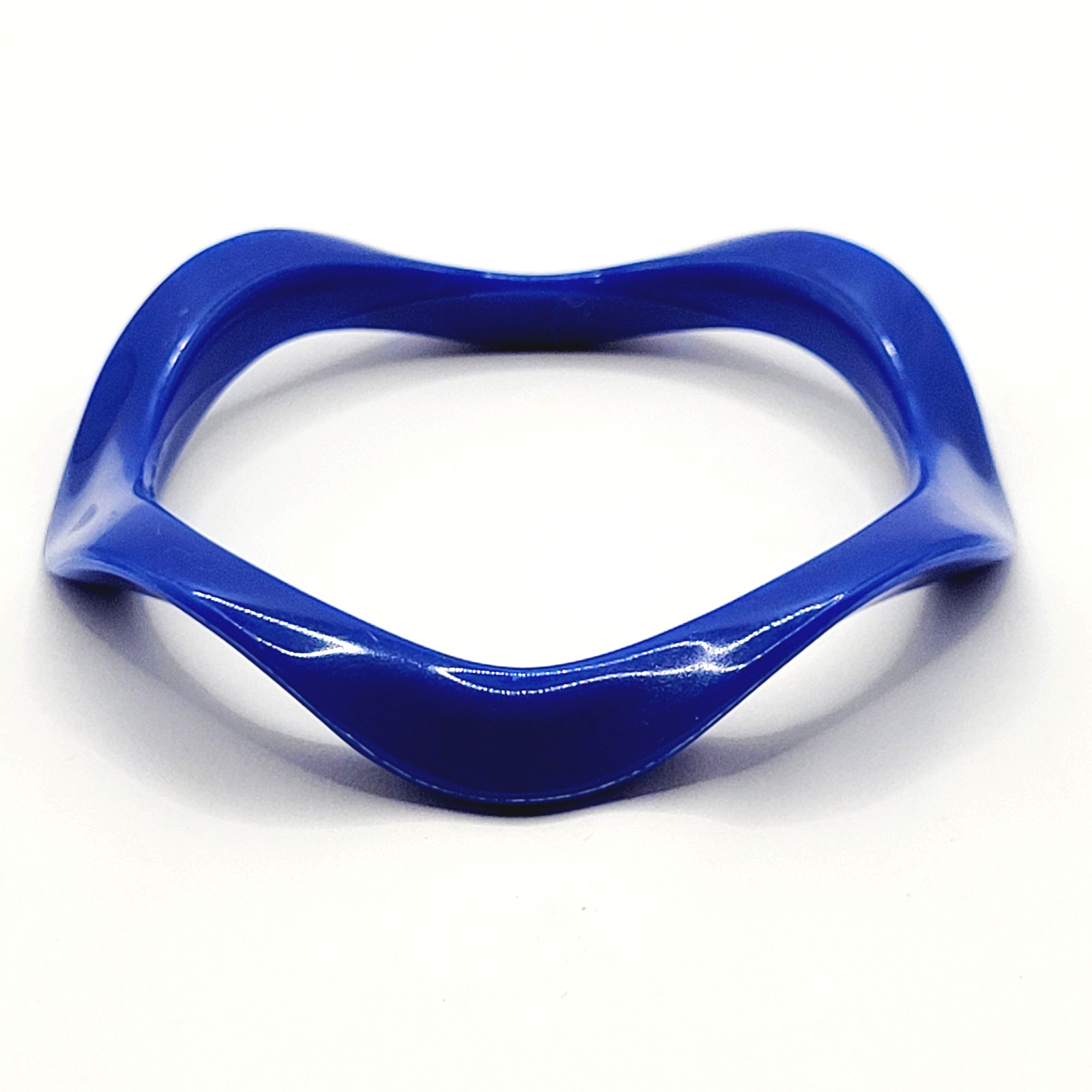 3 Blue Color Different Shape Size Bangle Bracelet Retro Style Vintage 1980s