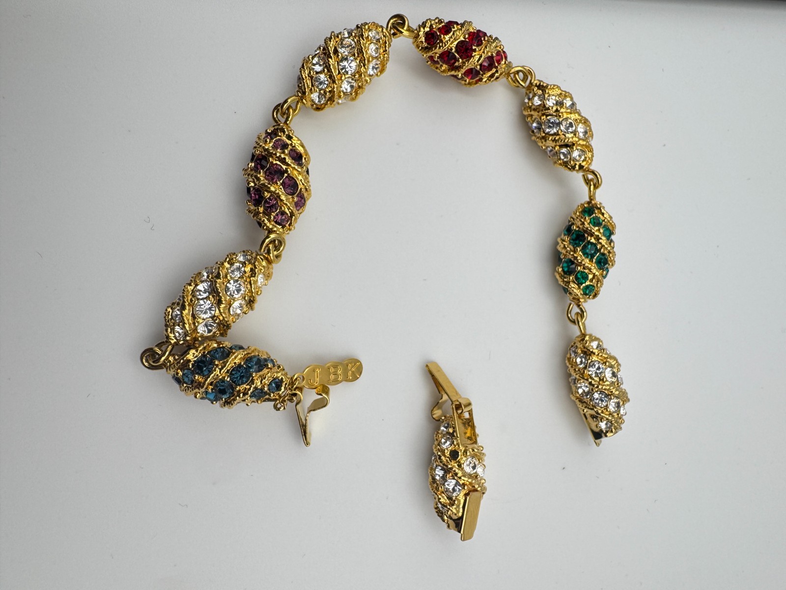 Vintage JBK Bracelet Camrose & Kross Jacqueline Kennedy Royal Easter Egg Link