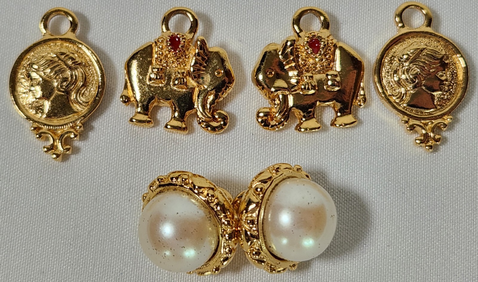 AVON Vintage Convertible Charms Pendants Replacements Gold Tone Crafts