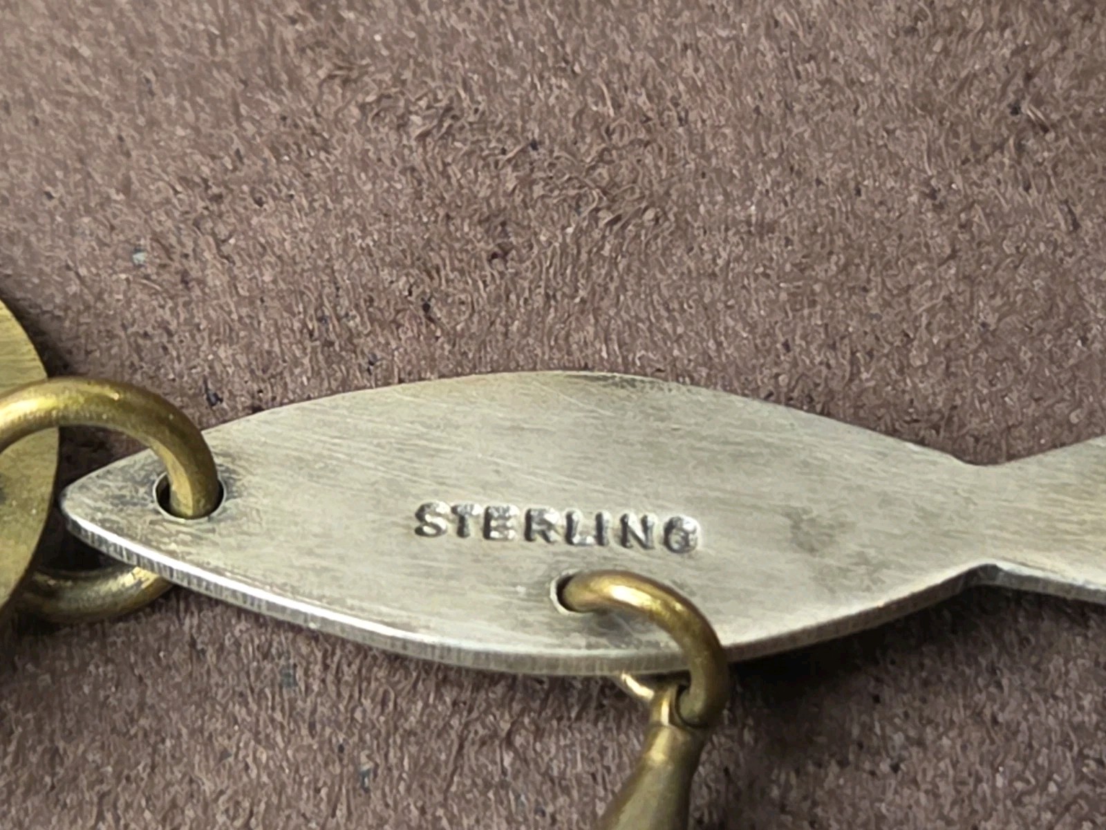 VINTAGE THOMAS MANN TECHNO ROMANTIC MIXED METALS NECKLACE STERLING BRONZE