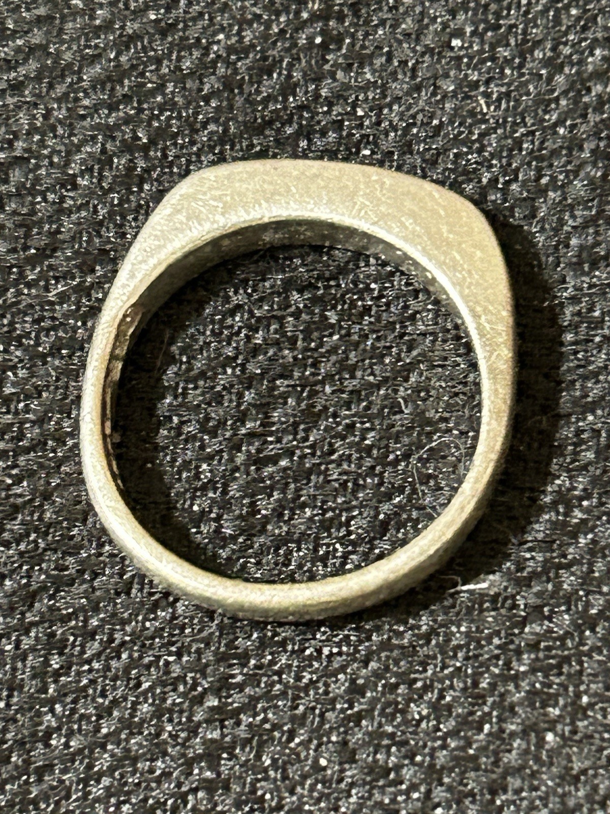 Vintage TAXCO 925 Sterling Silver Square Top Band Ring Modernist Minimalist 9.25