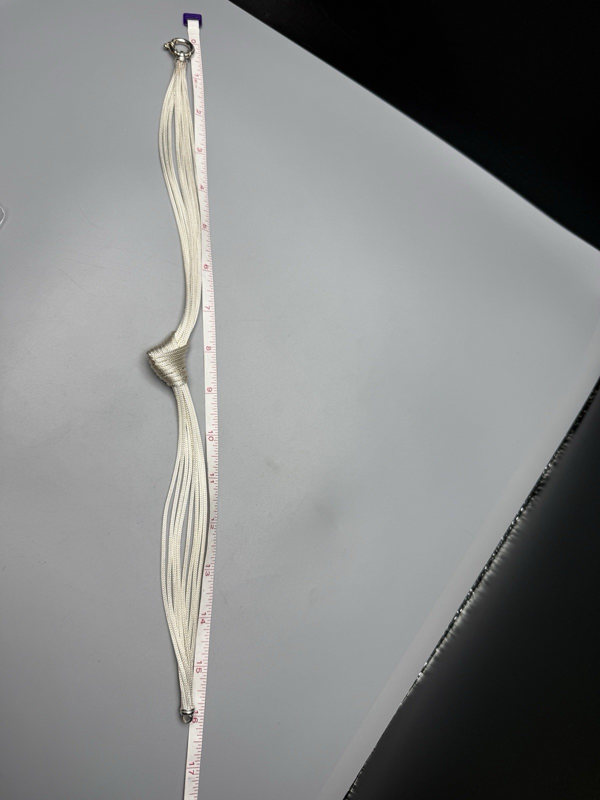 925 Sterling Silver Necklace Woven Knot Eight Strand Wheat Chain 16” 50g Choker