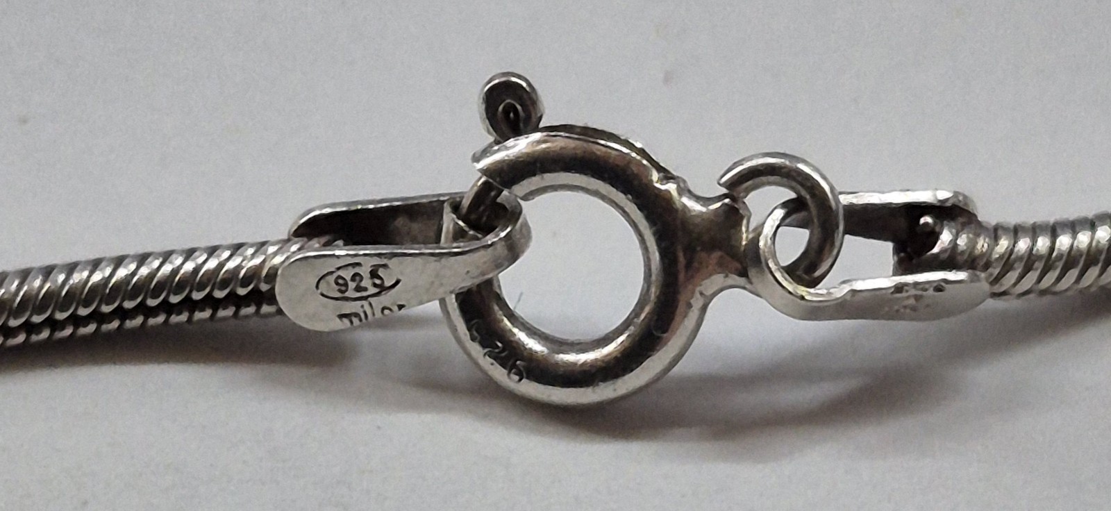 Vintage 925 Sterling Silver Snake Chain 7″ Starter Charm Bracelet
