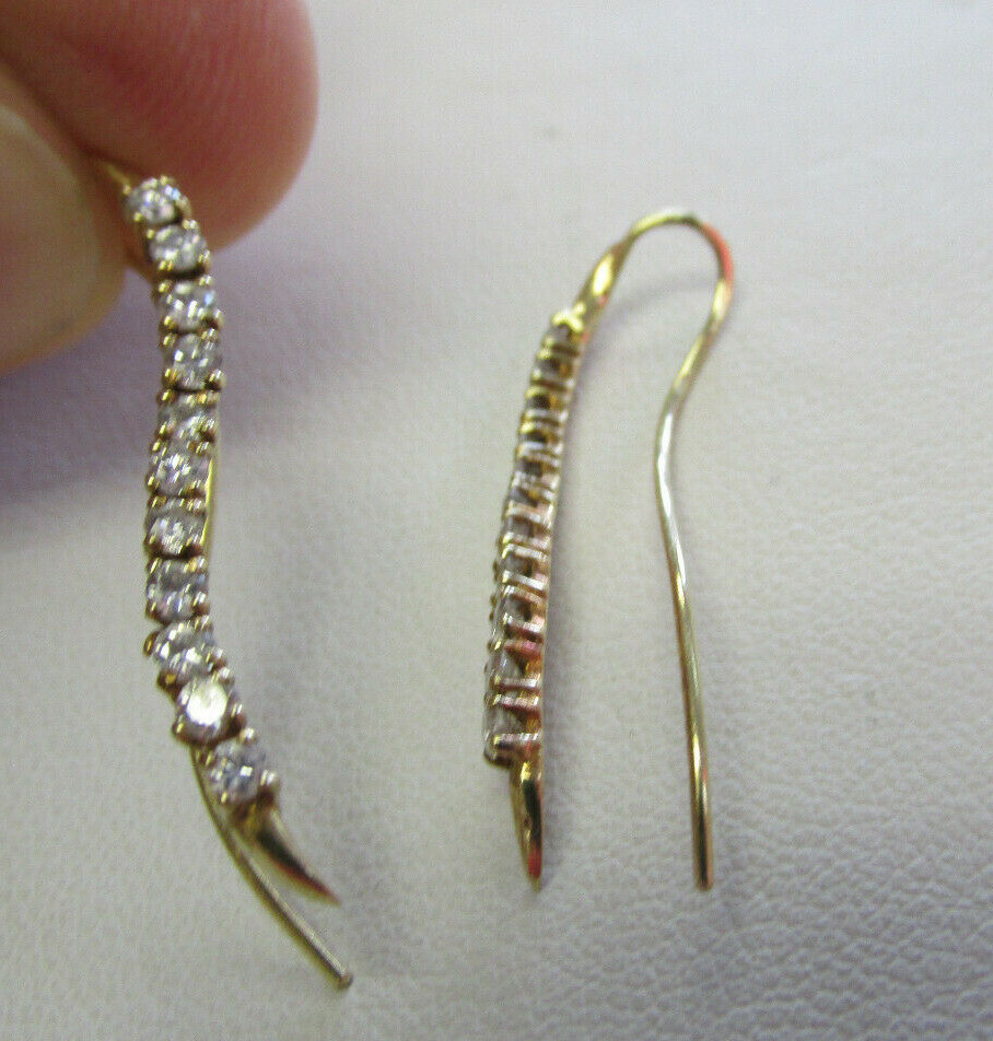 Highest Quality 1.00 ctw Diamond Drop Wire Earrings 14k Gold VS1-G MAKE OFFER