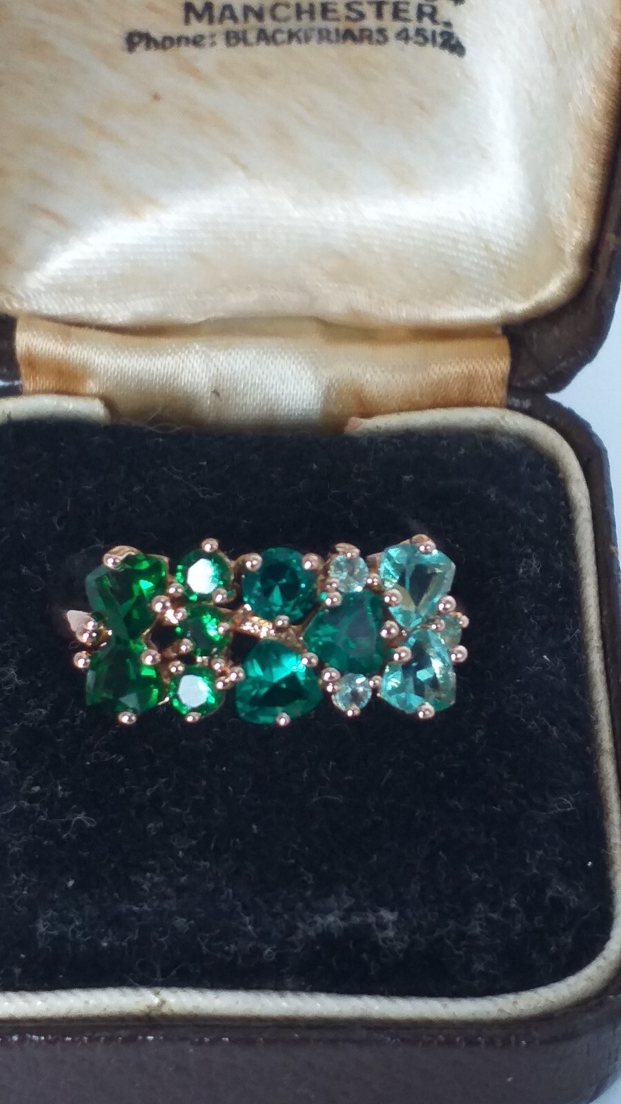 Vintage 1990s 14 Ct Rolled Gold Emerald Ring Size UK O.5 US 7 1/4 – Hallmarked.