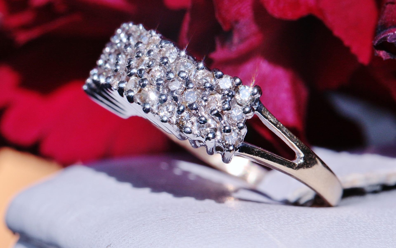 14k yellow gold ring 0.50ct natural diamond cocktail 2.85gr handmade size 5. 5
