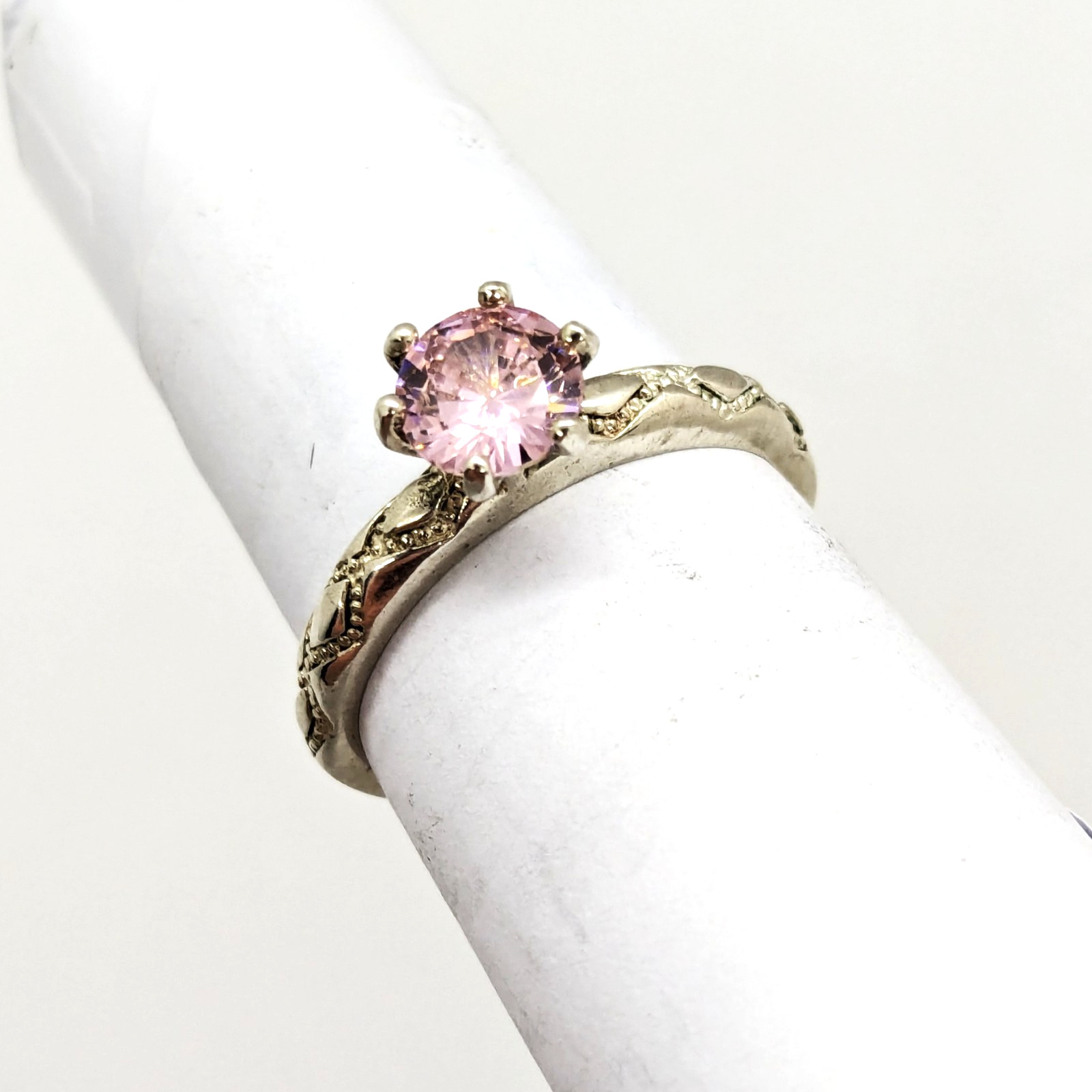 Vintage Luxury RING Silver 925 with Bright Stone -size: 7.75US (17.5mm) | UA #8