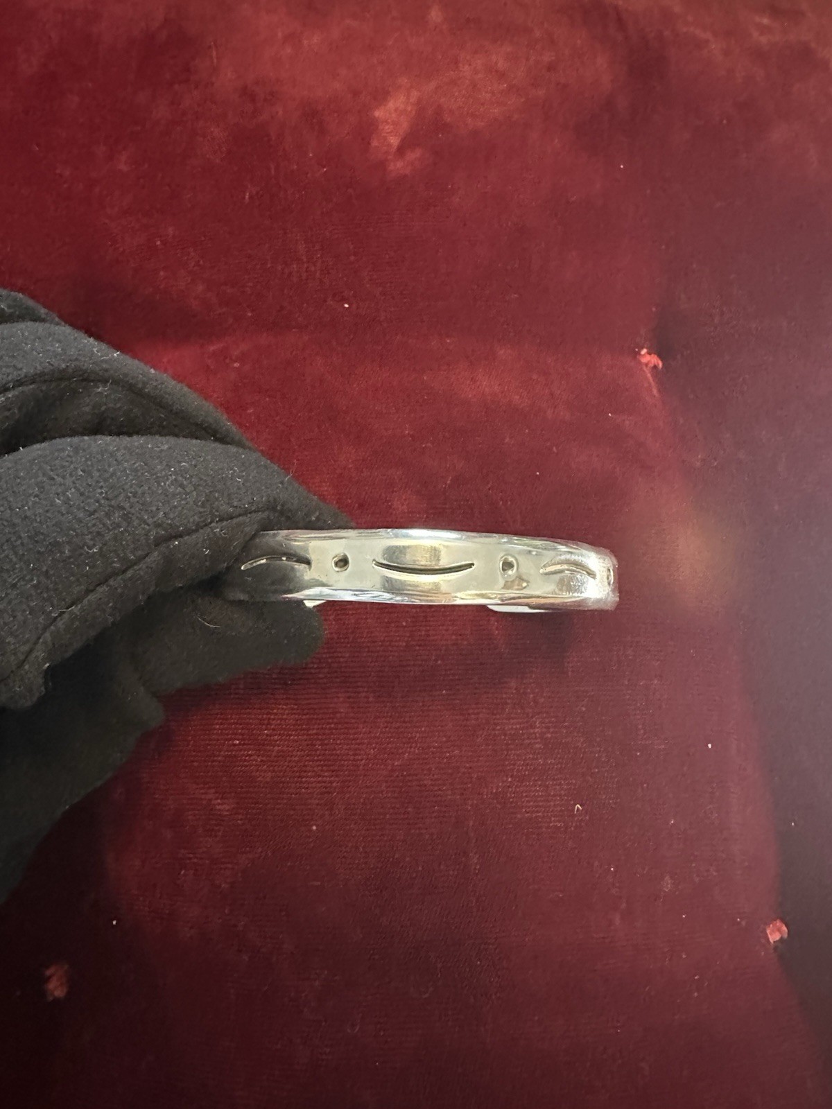 VTG Mexico Sterling Silver Modernist Cutout Cuff Bracelet Signed Mexico 21.4g