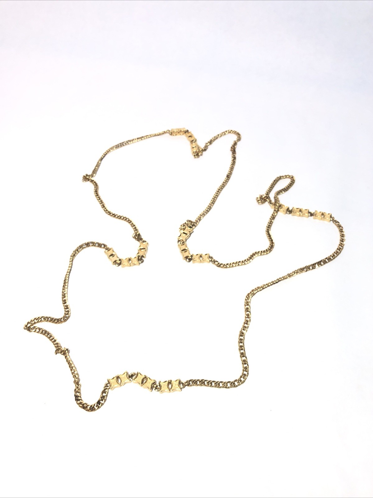 Vintage Monet Gold Tone Multi-Strand Long Wrap Necklace. 54” Long