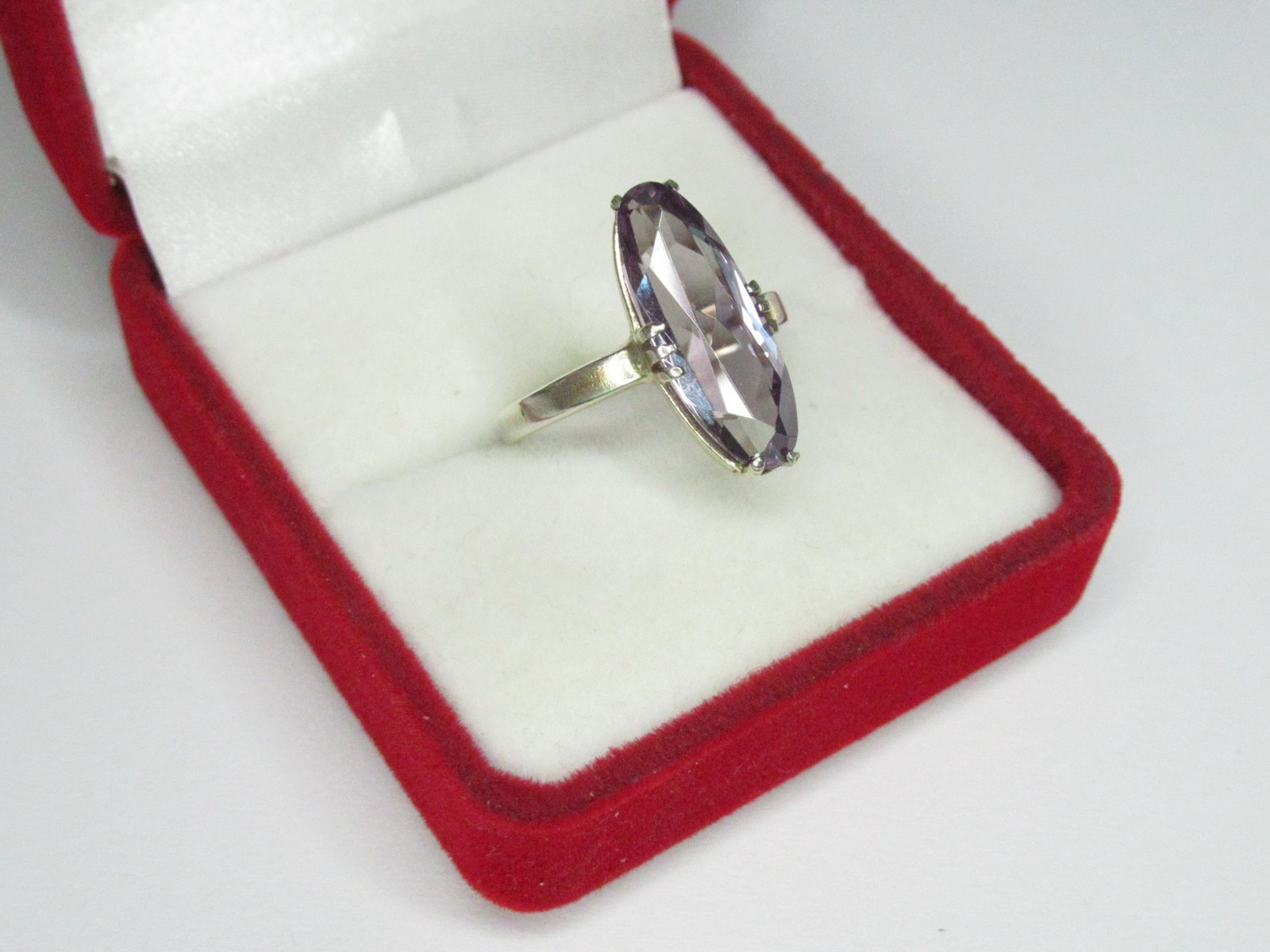 Vintage USSR sterling silver ring 875 star, alexandrite, 3,03 gr, ring size 6.