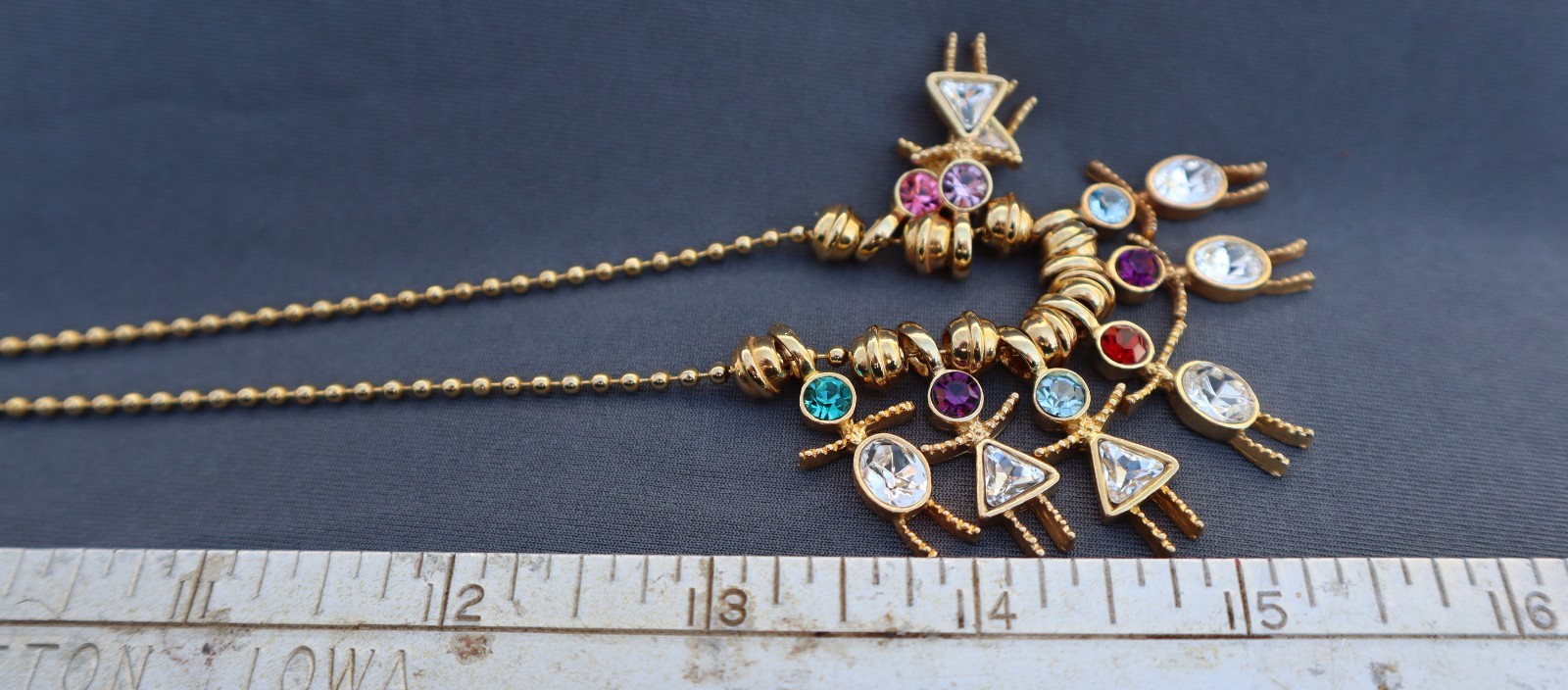 Mothers Charm Necklace Birthstone Colors 8 Geometric Children Boys Girls Grandma