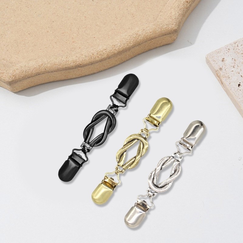 3pack Alloys Shirt Clip Shawl Clips Shirt Tie Clip Clothes Corner Brooch Clip