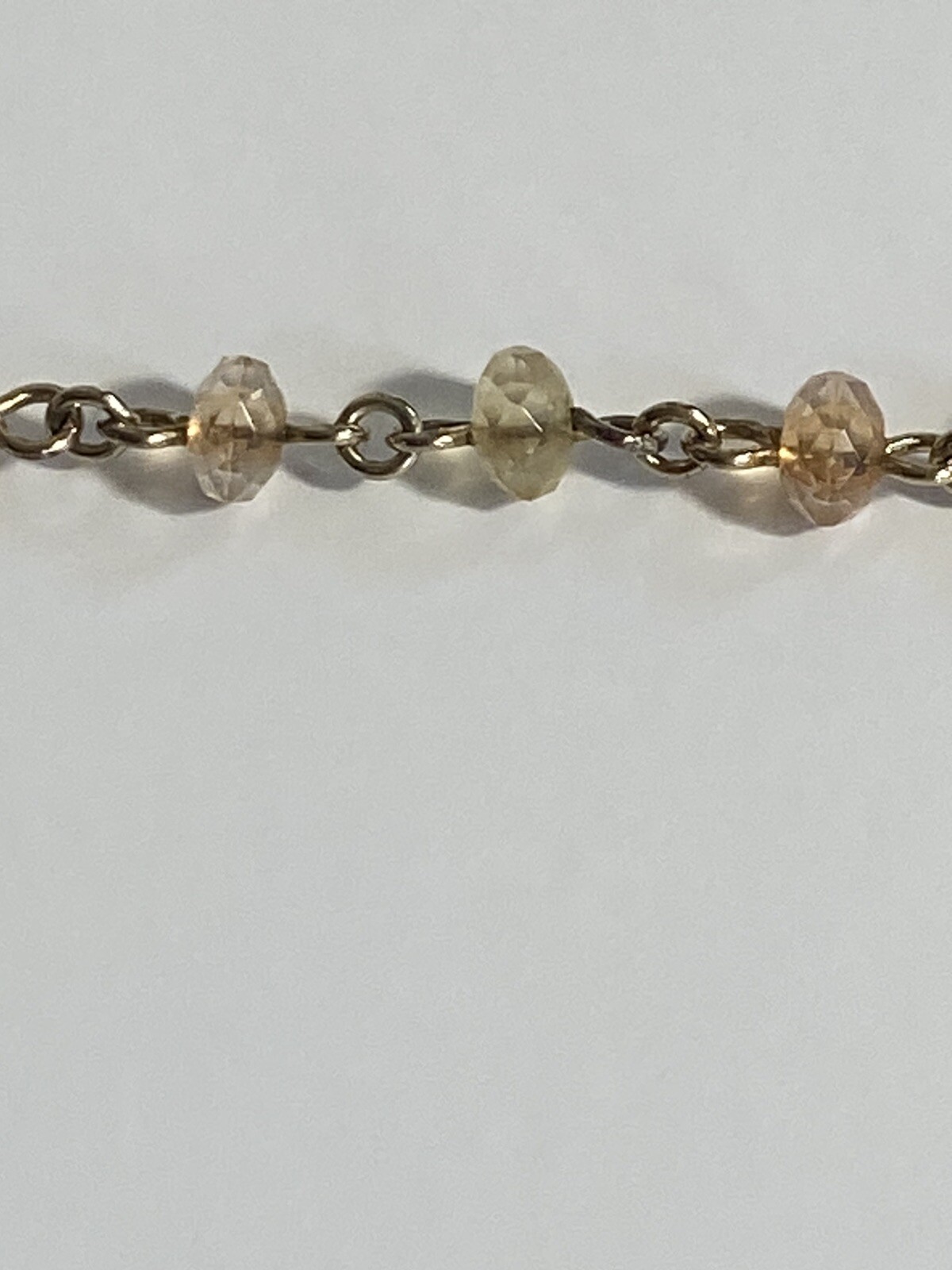 Vintage Avon Gold Tone Y-Drop Necklace Faceted Beads Toggle Closure 19”