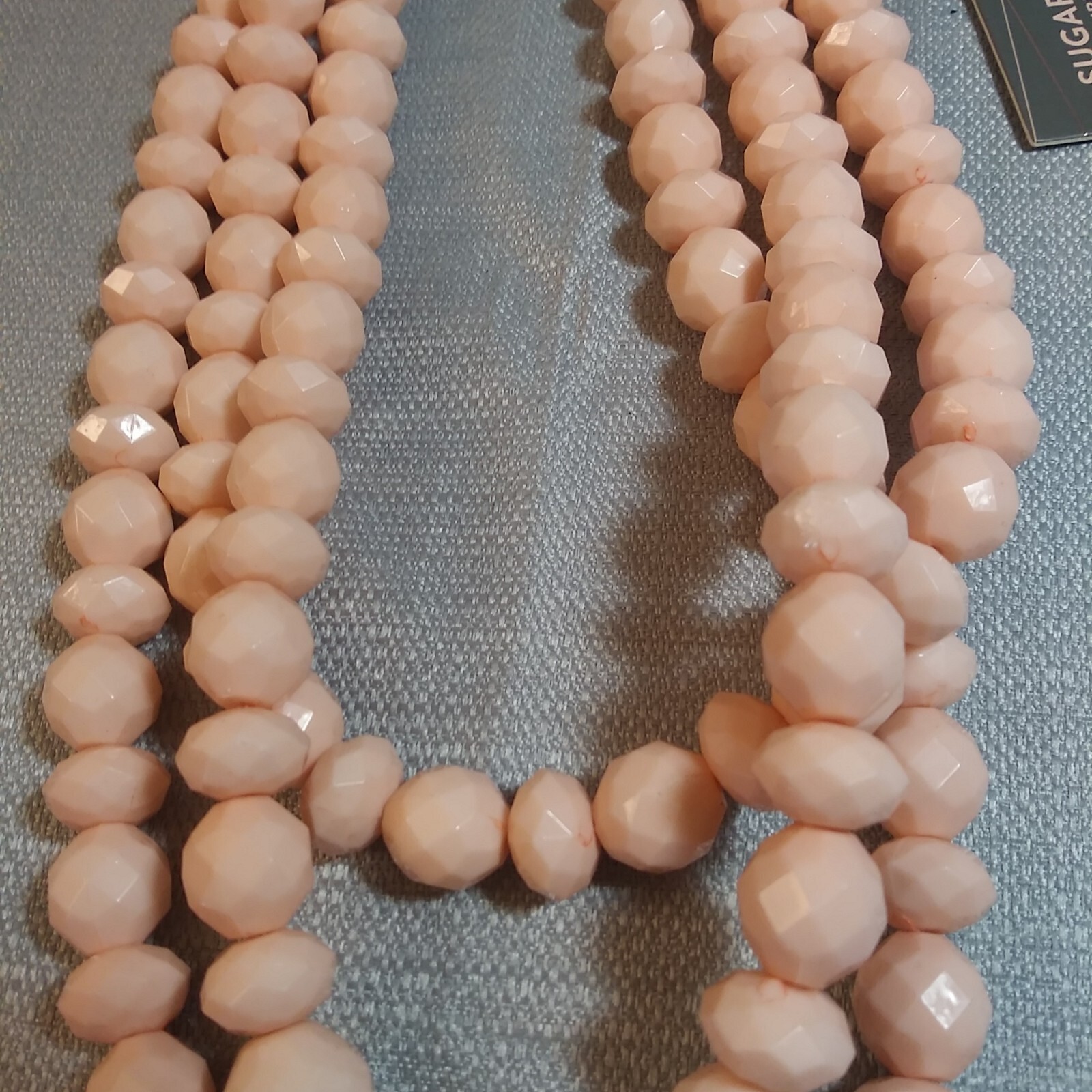 SugarFix by Baublebar Necklace Vintage Peach Beaded Layered Costume Fashion