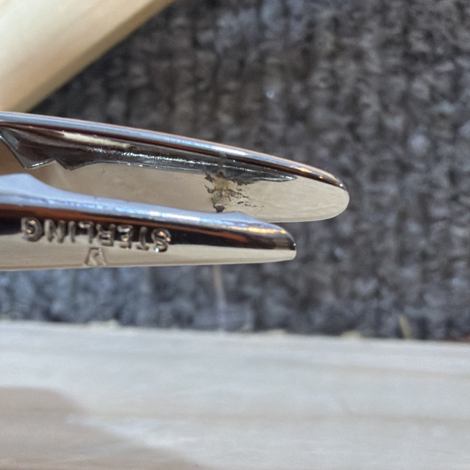 Vintage Swank Sterling Silver Tie Bar Cufflink Set Mid Century Original Box