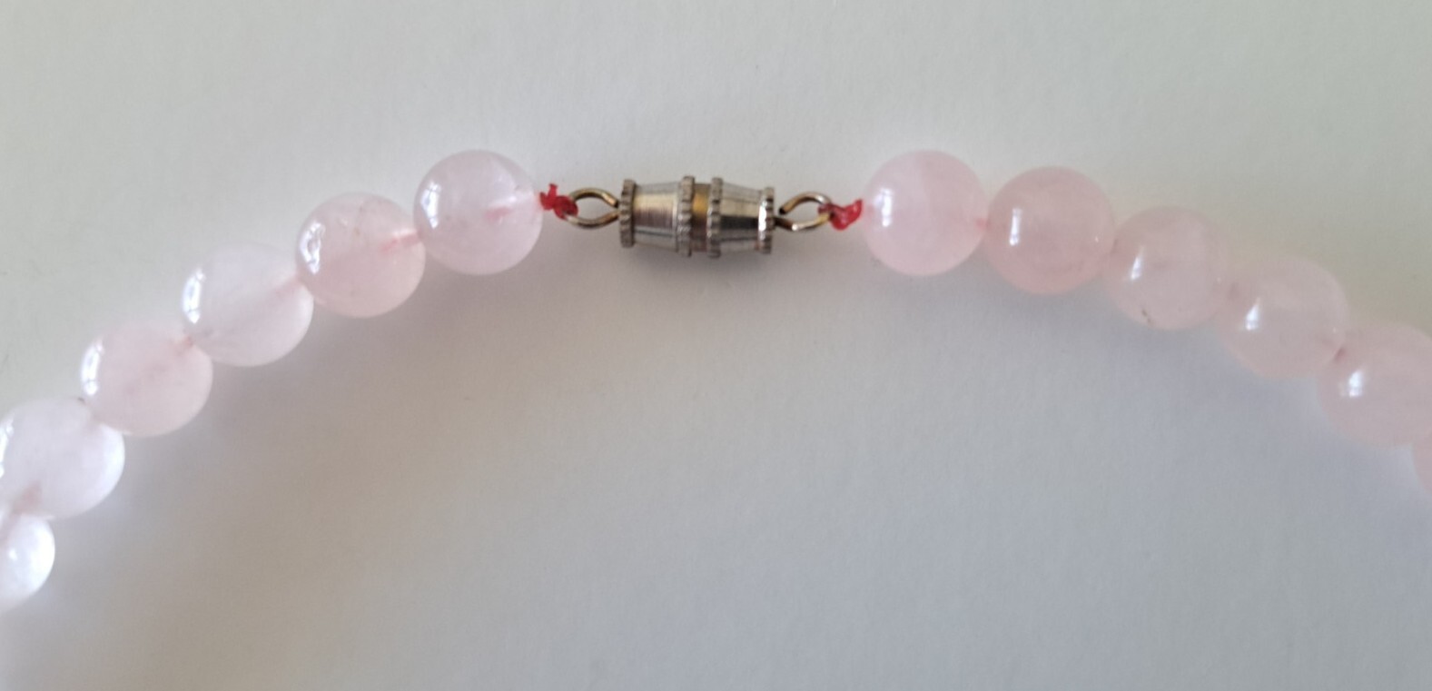Stunning Rose Quartz Beaded Necklace 17″ Long