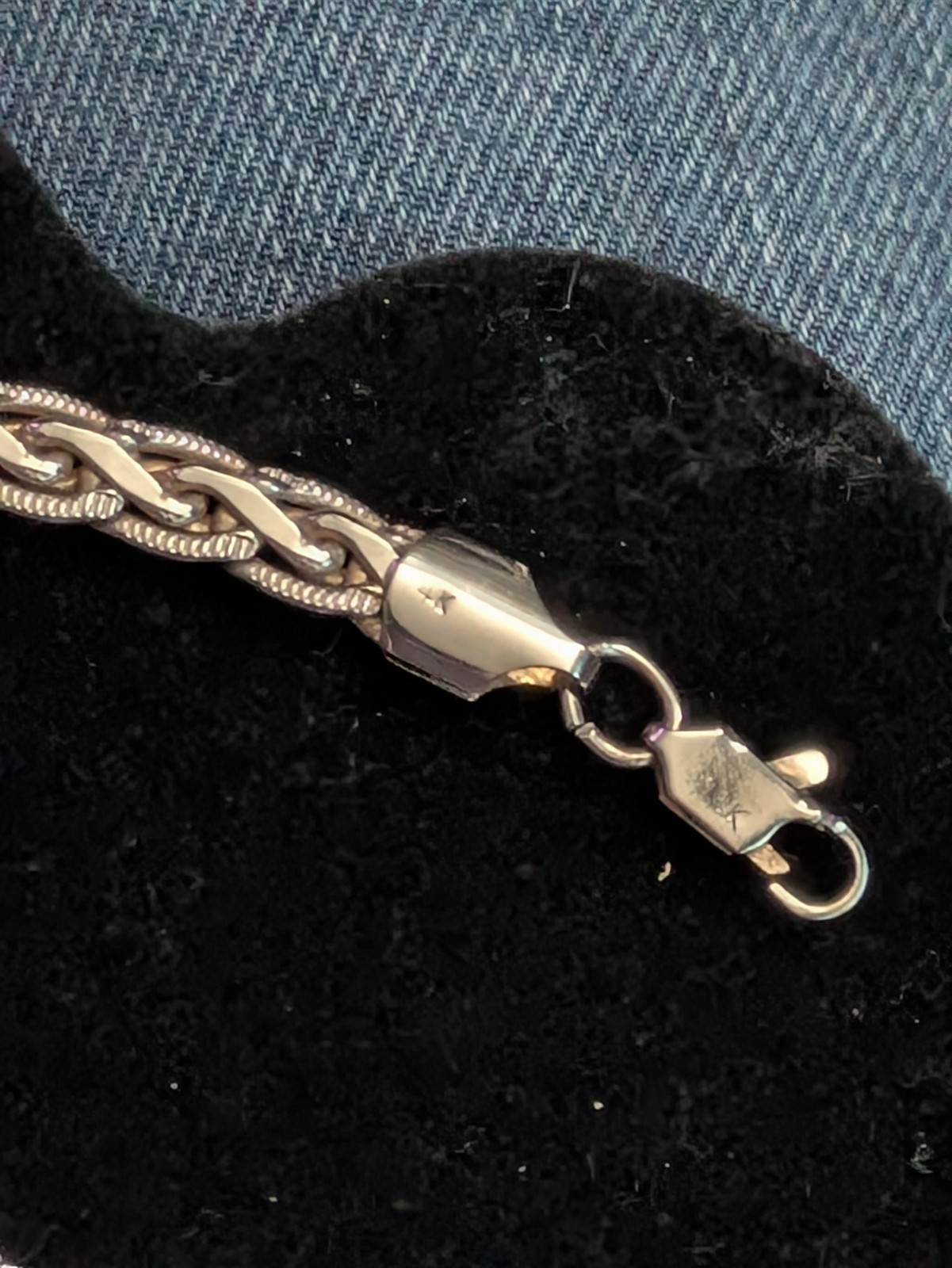 Heavy Vintage 14K Gold-Filled Woven Wheat Chain Necklace – 24 Inches, 49.07g