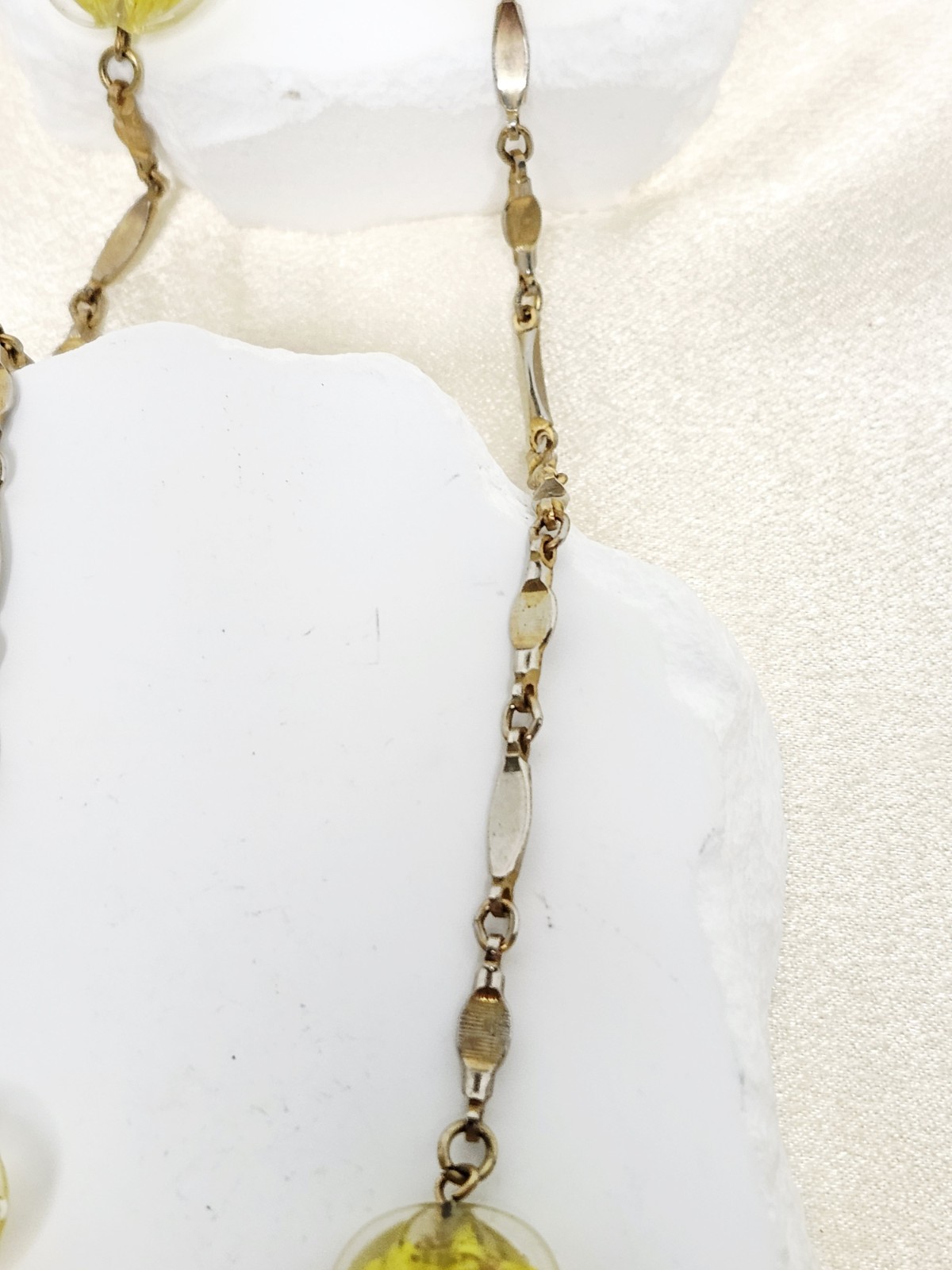 Vintage 36″ Long Artisan Crafted Art Glass Beaded Necklace – Venetian Or Czech?