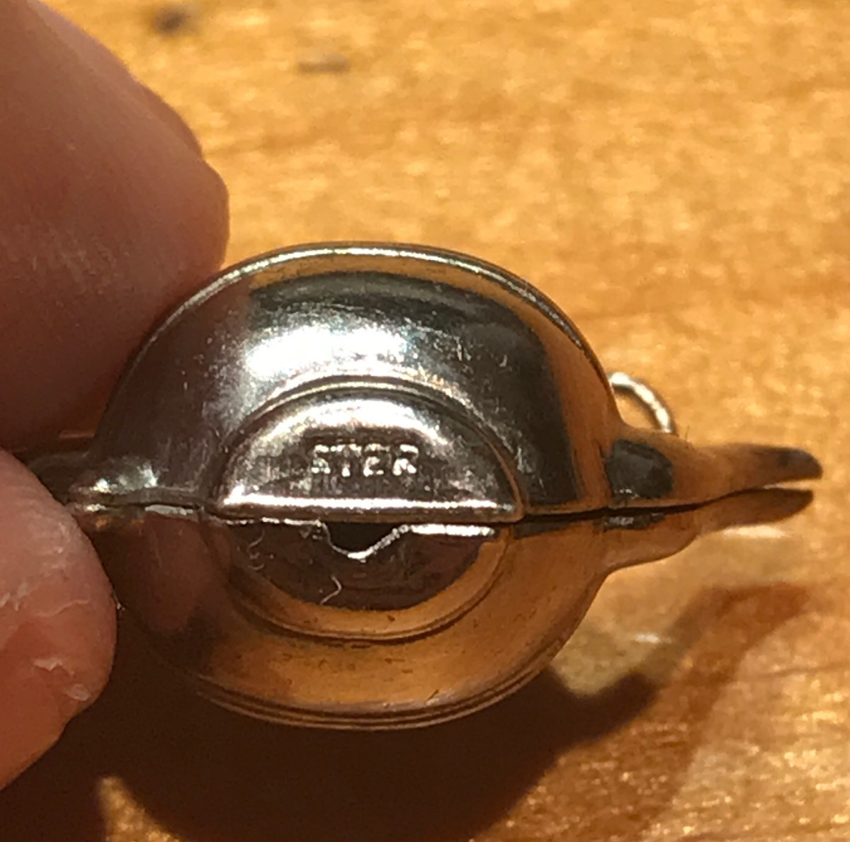 VINTAGE MARKED STERLING 3D TEAPOT CHARM