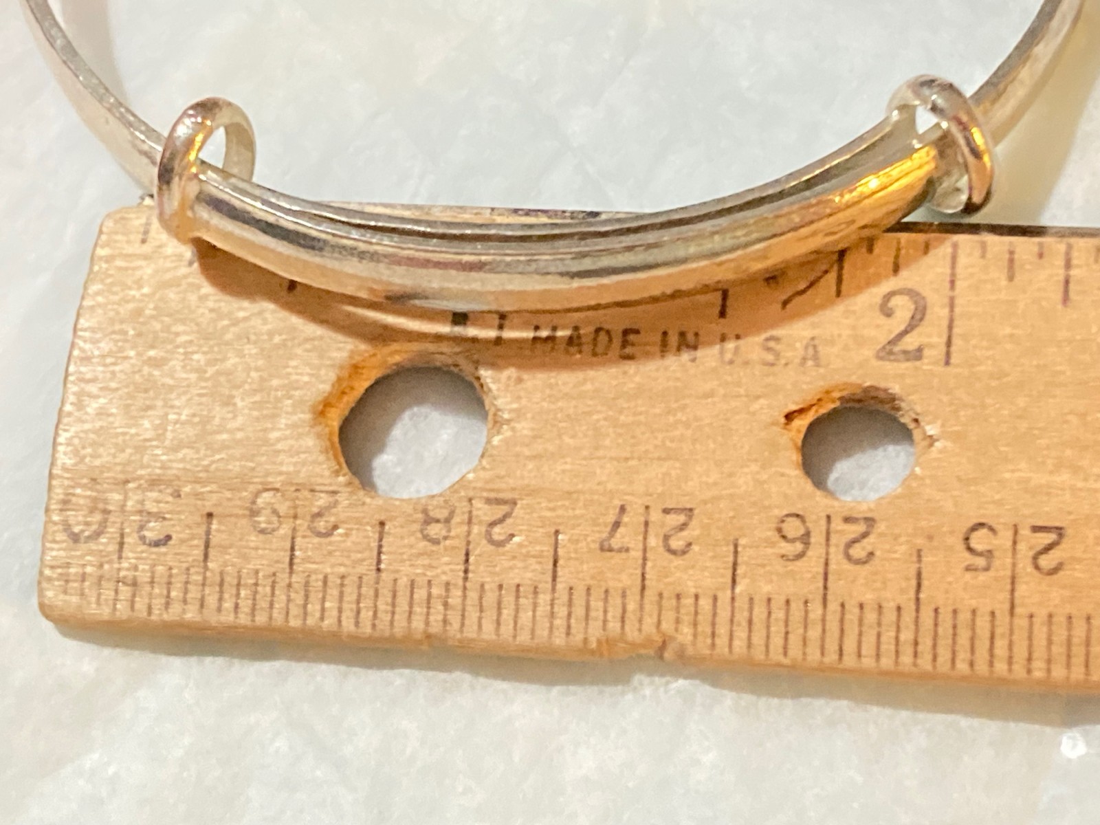Sterling Silver Starburst Bangle Bracelet Vtg Mid Century Modern Adjustable