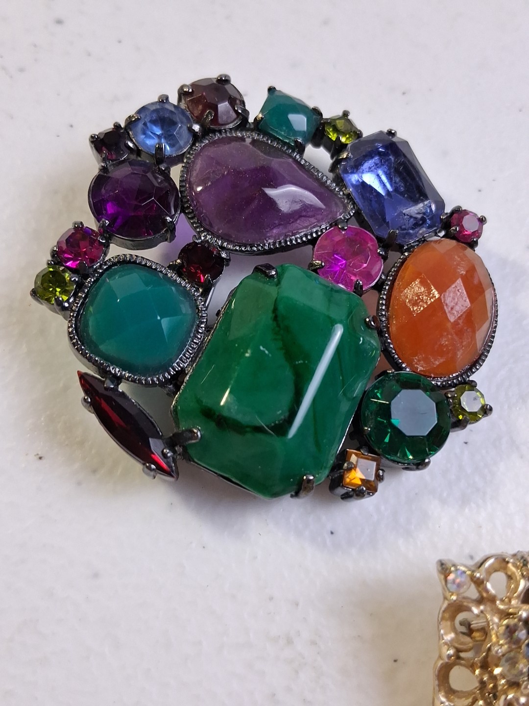3 Vintage Brooches 1990s For Repair One Coro Signed See Details