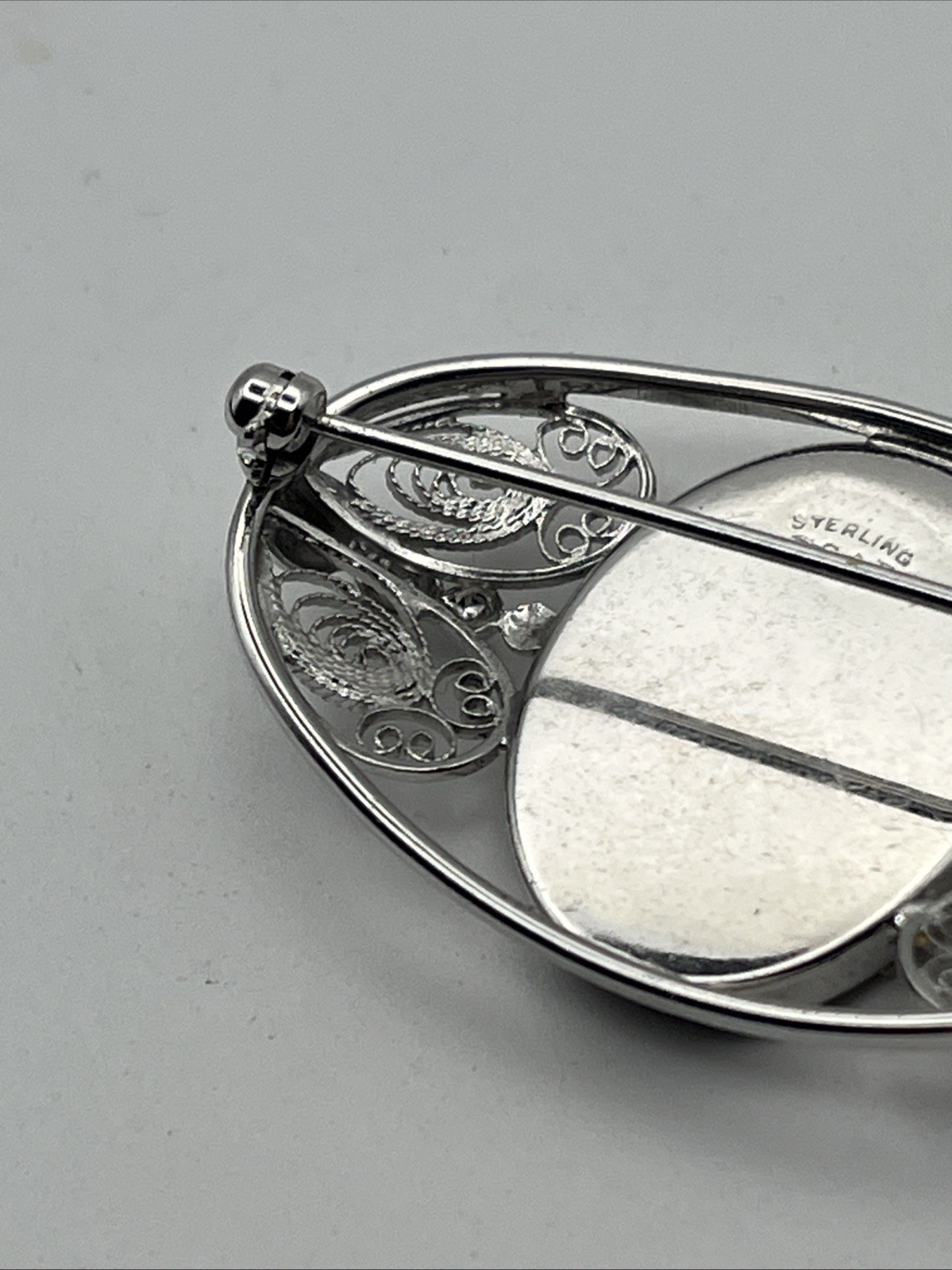 Carl-Art Sterling Silver Lady Portrait Brooch/Pin