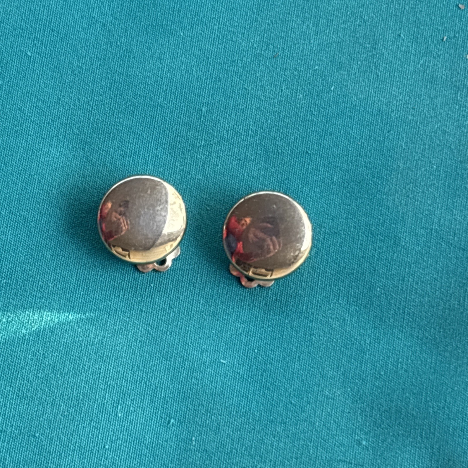 Vintage Coro Gold Toned Earrings Clip-on Jewelry About 1/2”