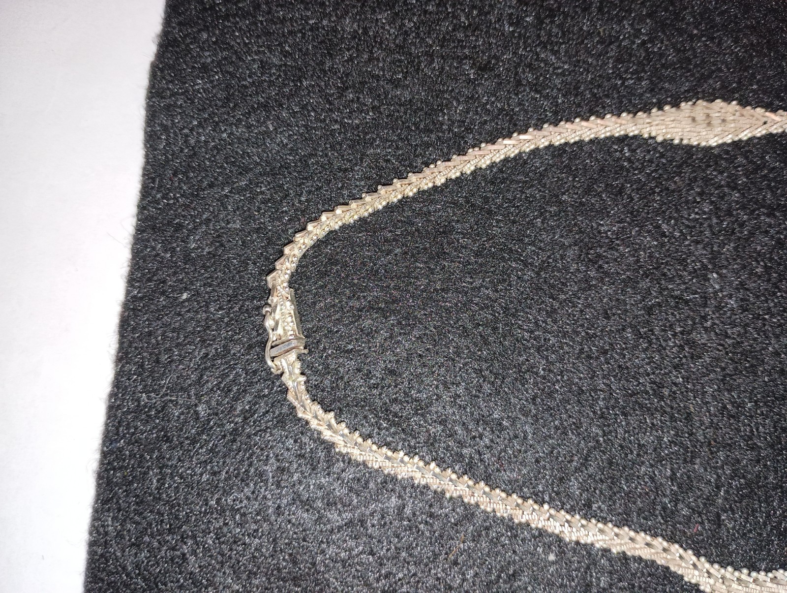 Vintage Sterling Silver Woven Necklace 16″ .925 MEX B&B TJ-06