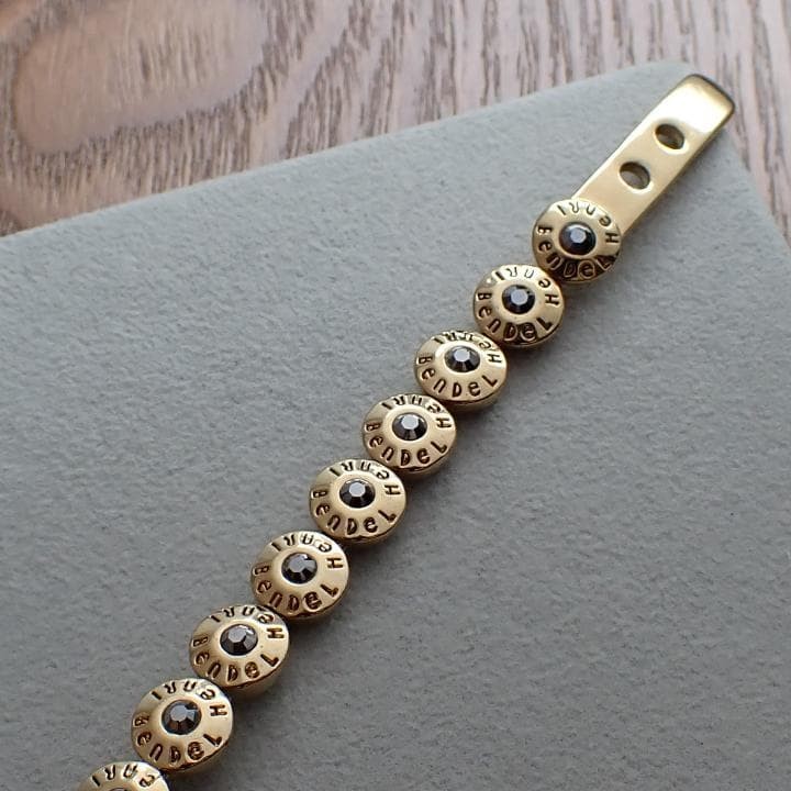 Vintage Henri Bendel YORK Buckle Bracelet Gold Tone Used