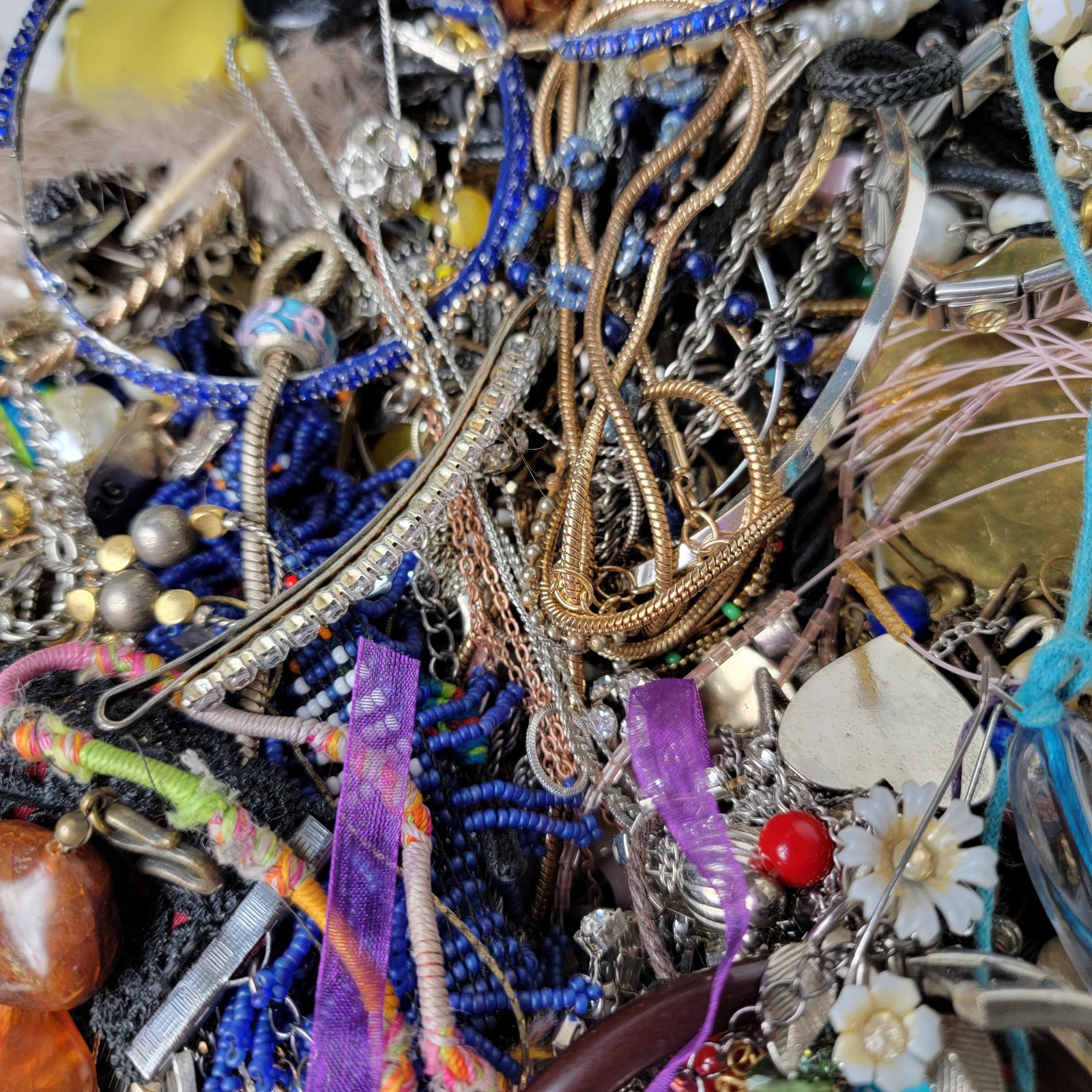 Vintage Costume Jewelry Lot Over 3 Pounds For Craft Repurpose Wear Estate Junk