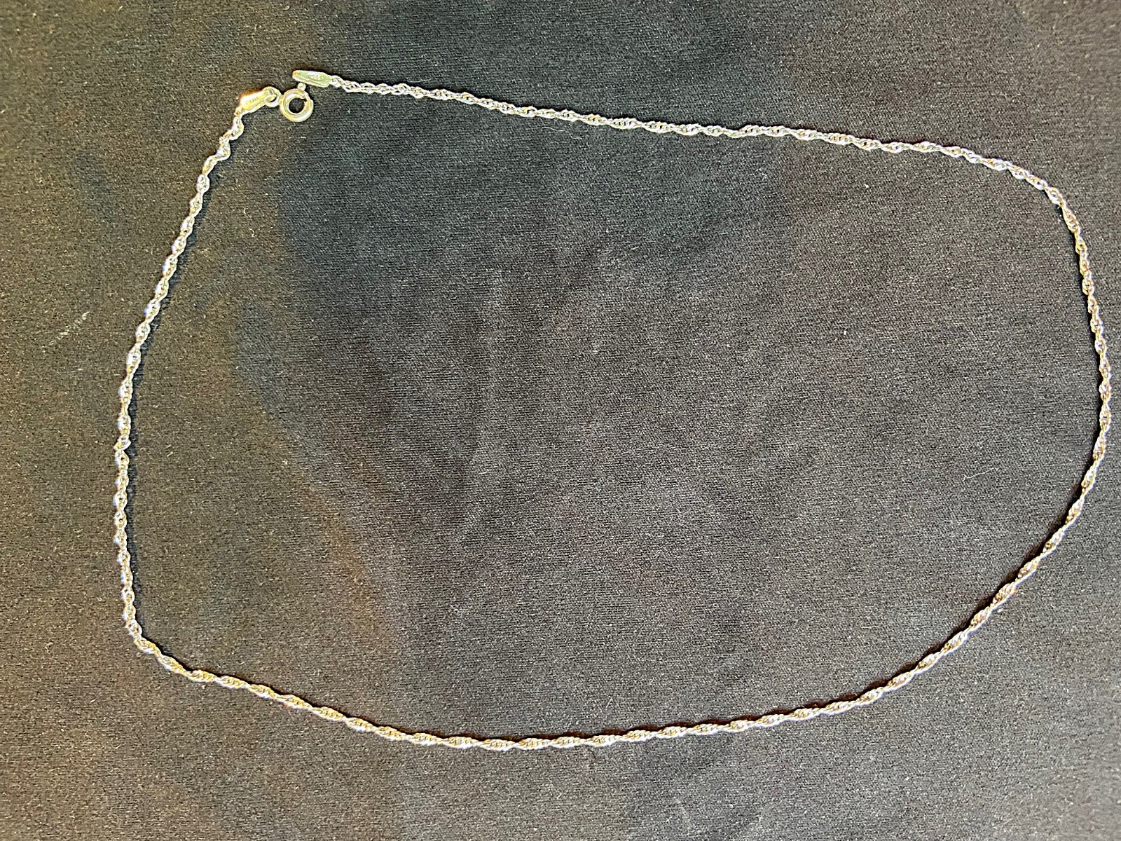 Italy 925 Sterling Silver Twist Rope Chain 18” Necklace P. LUX **FREE SHIPPING**