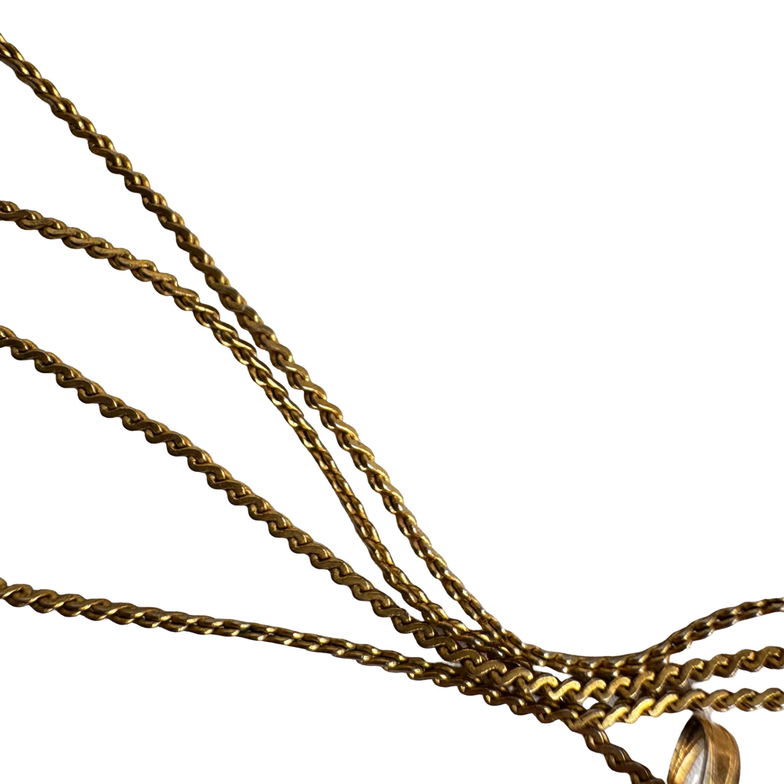 K18GF Black Pendant Necklace Gold Filled ADONDI Vintage Modernist Outfit Wear