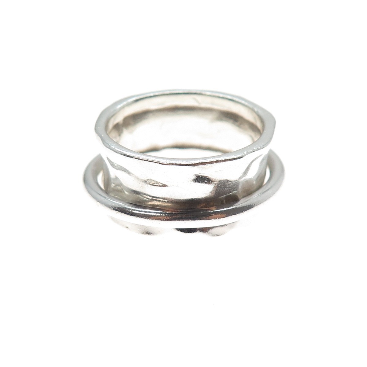 DOMINIQUE DINOUART 925 Sterling Vintage Mexico Modernist Rotating Ring Size 9