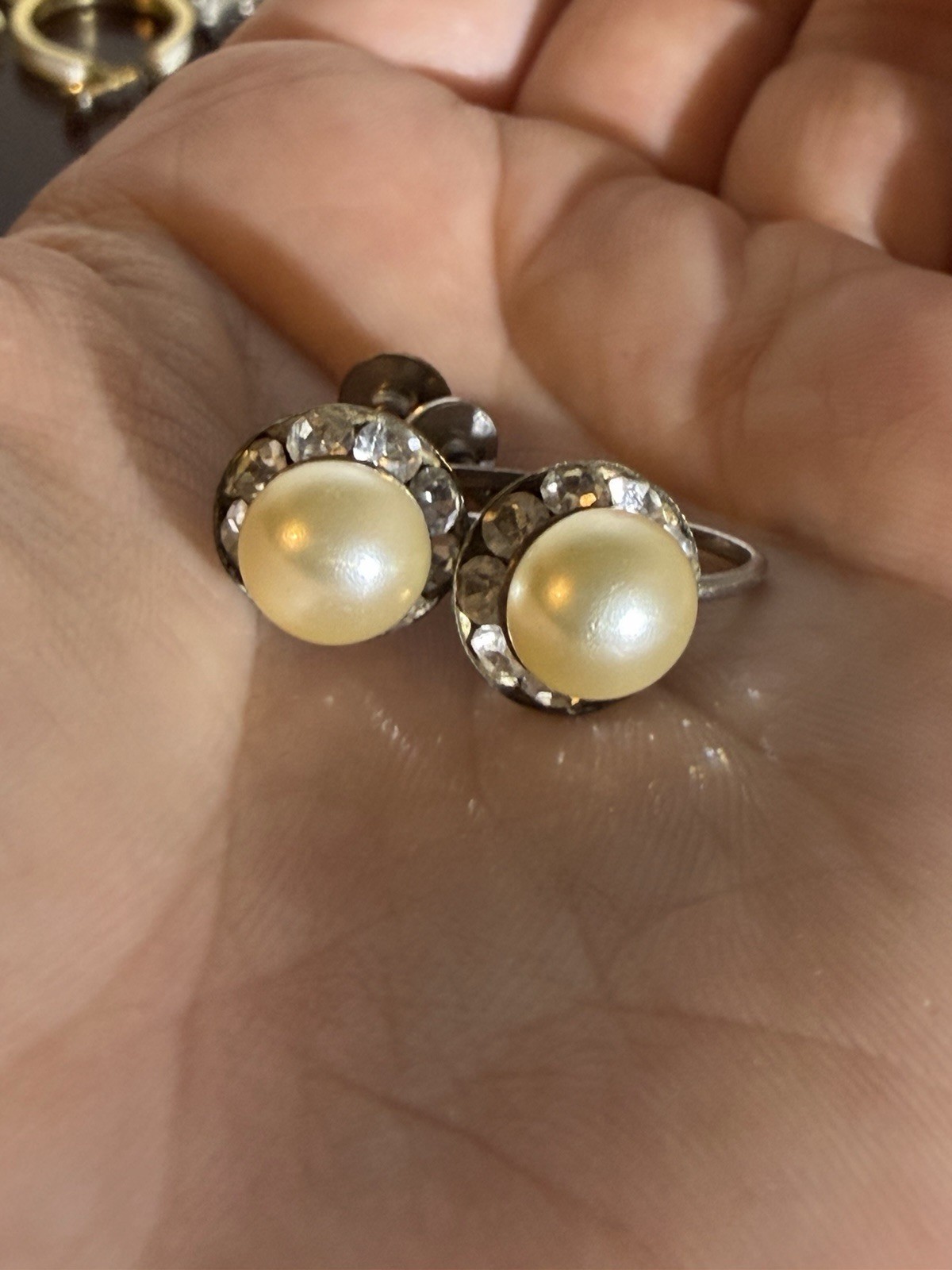 Lot of 7 Vintage 60’s Era Earrings Clip On Screw Back MCM Trifari Gold Silver