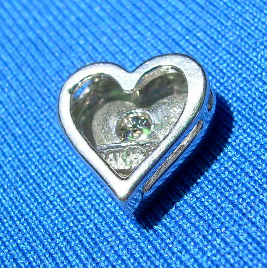 EARTH MINED DIAMOND Heart of Life Pendant SOLID 14K WHITE GOLD Medallion Charm