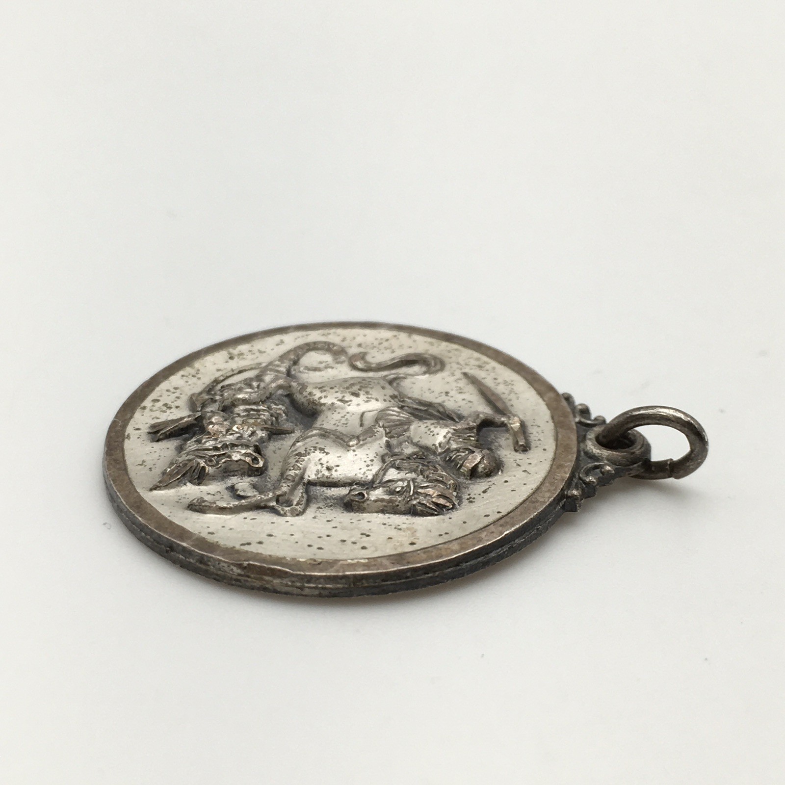 Vintage CREED Sterling Silver Saint George Pendant Marked Sterling 7.9g #52
