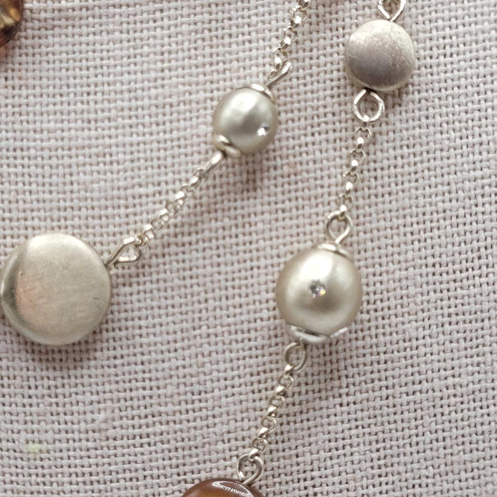 Monet Multi Strand Layer Floating Necklace Festoon Vintage Necklace 16 Inch