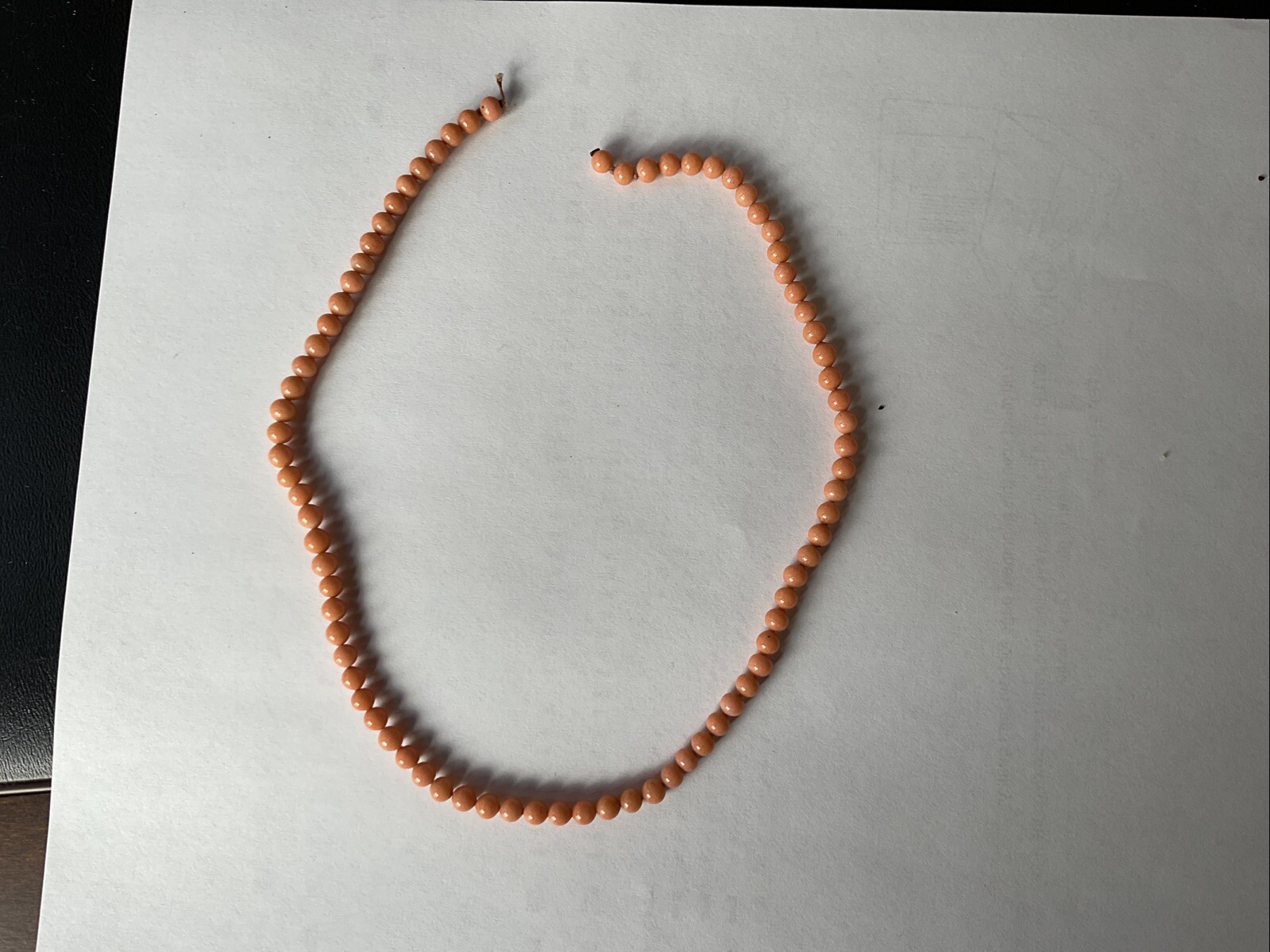 Antique Strand Coral Beads Necklace No Clasp France